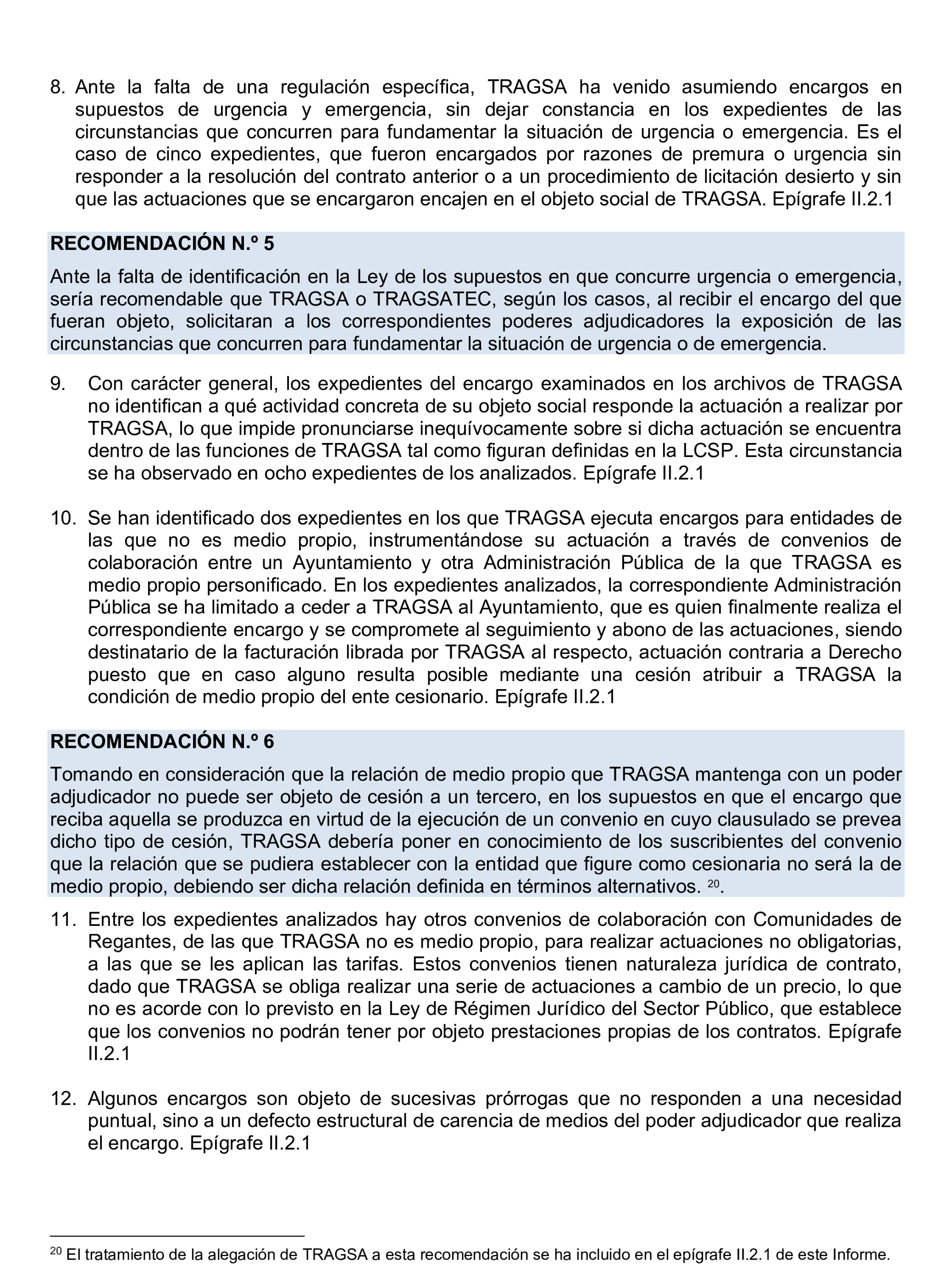 Imagen del artículo Resolución de 22 de octubre de 2024, aprobada por la Comisión Mixta para las Relaciones con el Tribunal de Cuentas, en relación con el Informe de fiscalización de la actividad de la Empresa de Transformación Agraria, SA, S.M.E., M.P. (TRAGSA) como medio propio, ejercicios 2021 y 2022.