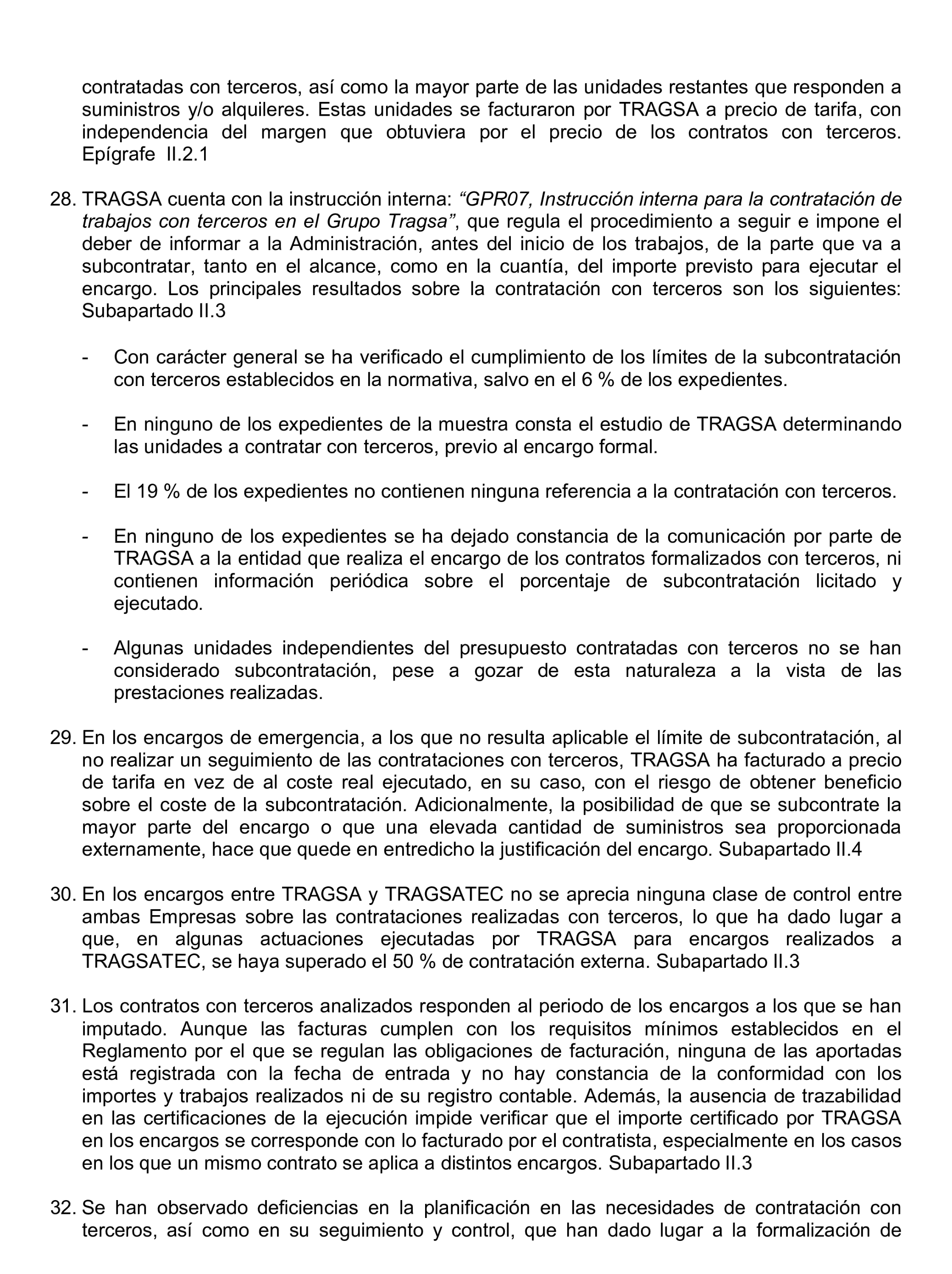 Imagen del artículo Resolución de 22 de octubre de 2024, aprobada por la Comisión Mixta para las Relaciones con el Tribunal de Cuentas, en relación con el Informe de fiscalización de la actividad de la Empresa de Transformación Agraria, SA, S.M.E., M.P. (TRAGSA) como medio propio, ejercicios 2021 y 2022.