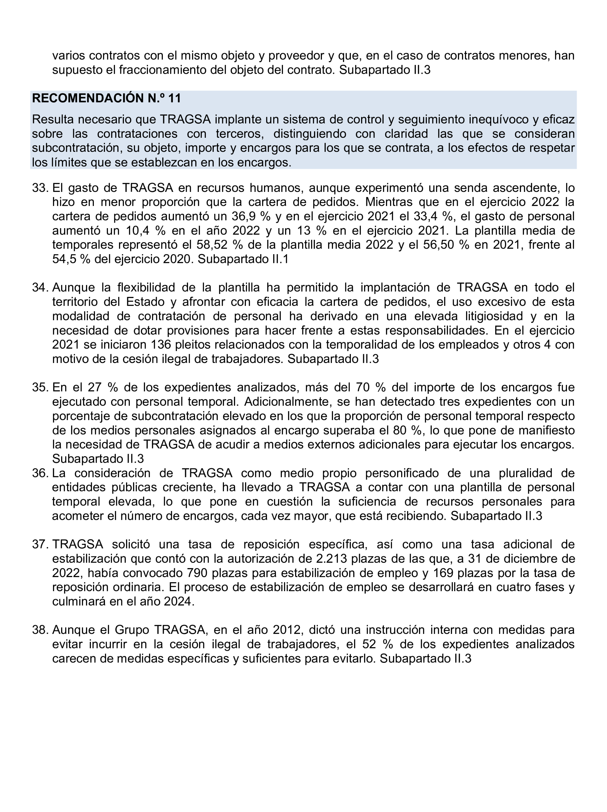 Imagen del artículo Resolución de 22 de octubre de 2024, aprobada por la Comisión Mixta para las Relaciones con el Tribunal de Cuentas, en relación con el Informe de fiscalización de la actividad de la Empresa de Transformación Agraria, SA, S.M.E., M.P. (TRAGSA) como medio propio, ejercicios 2021 y 2022.