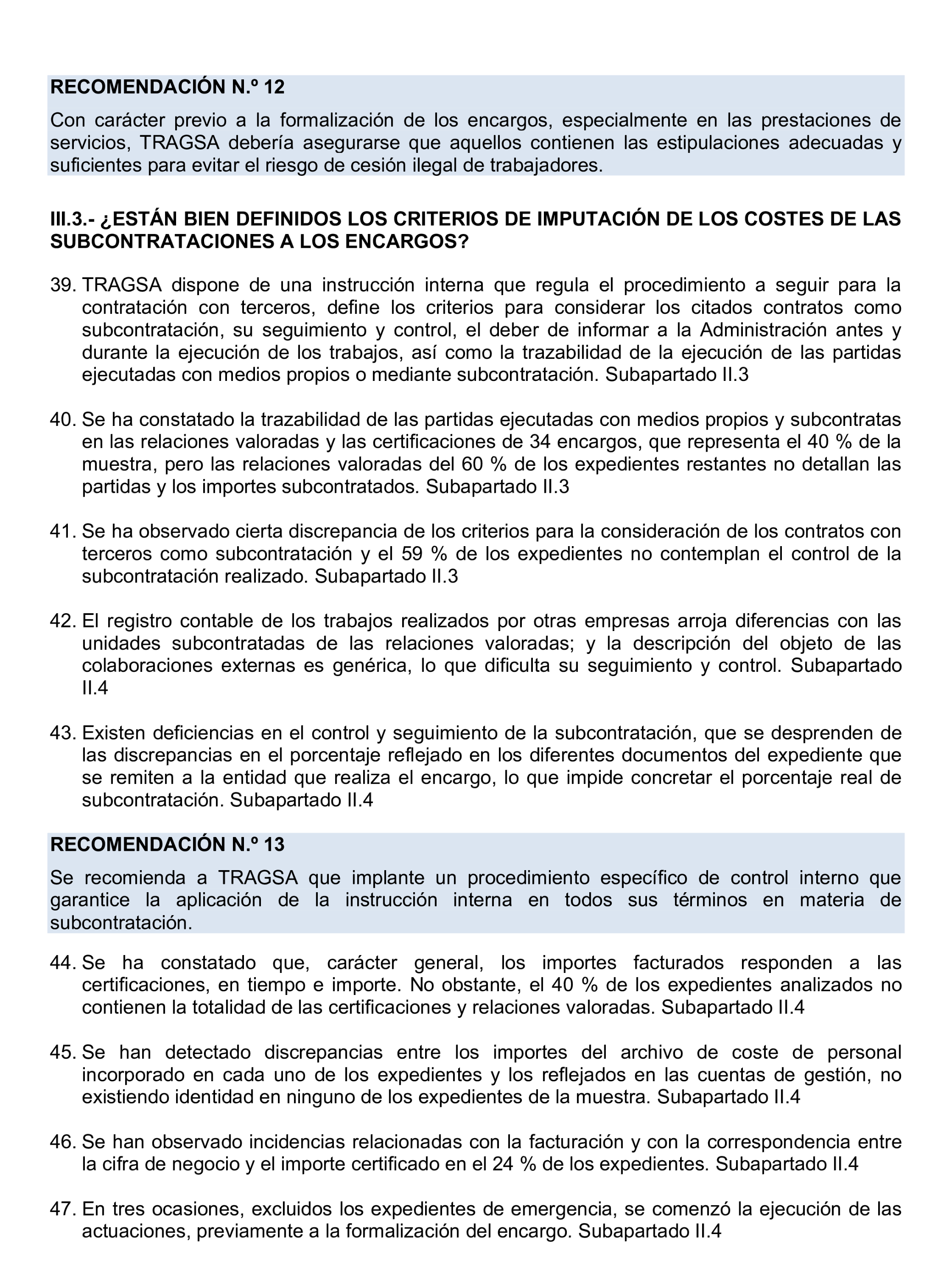 Imagen del artículo Resolución de 22 de octubre de 2024, aprobada por la Comisión Mixta para las Relaciones con el Tribunal de Cuentas, en relación con el Informe de fiscalización de la actividad de la Empresa de Transformación Agraria, SA, S.M.E., M.P. (TRAGSA) como medio propio, ejercicios 2021 y 2022.