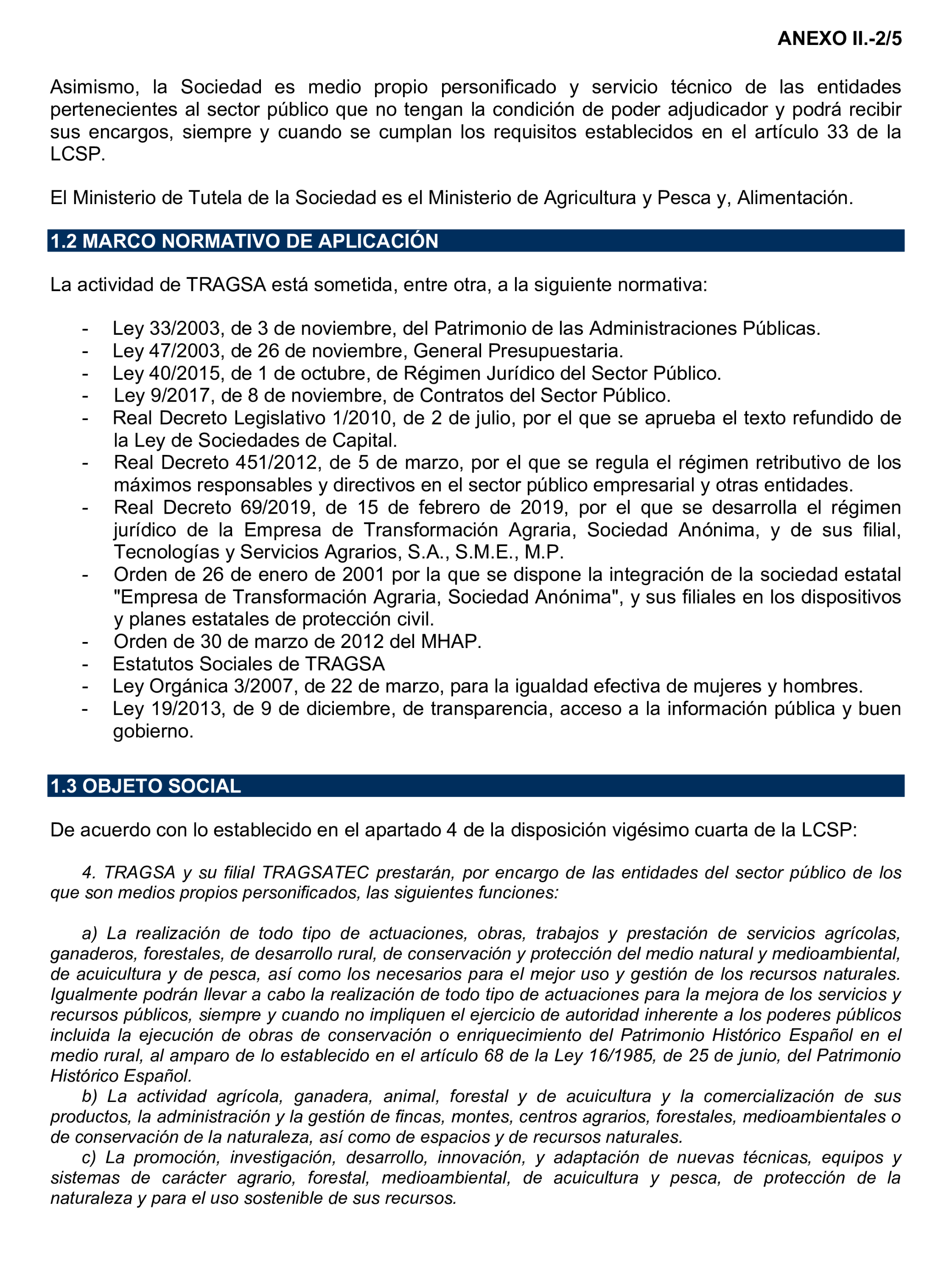Imagen del artículo Resolución de 22 de octubre de 2024, aprobada por la Comisión Mixta para las Relaciones con el Tribunal de Cuentas, en relación con el Informe de fiscalización de la actividad de la Empresa de Transformación Agraria, SA, S.M.E., M.P. (TRAGSA) como medio propio, ejercicios 2021 y 2022.