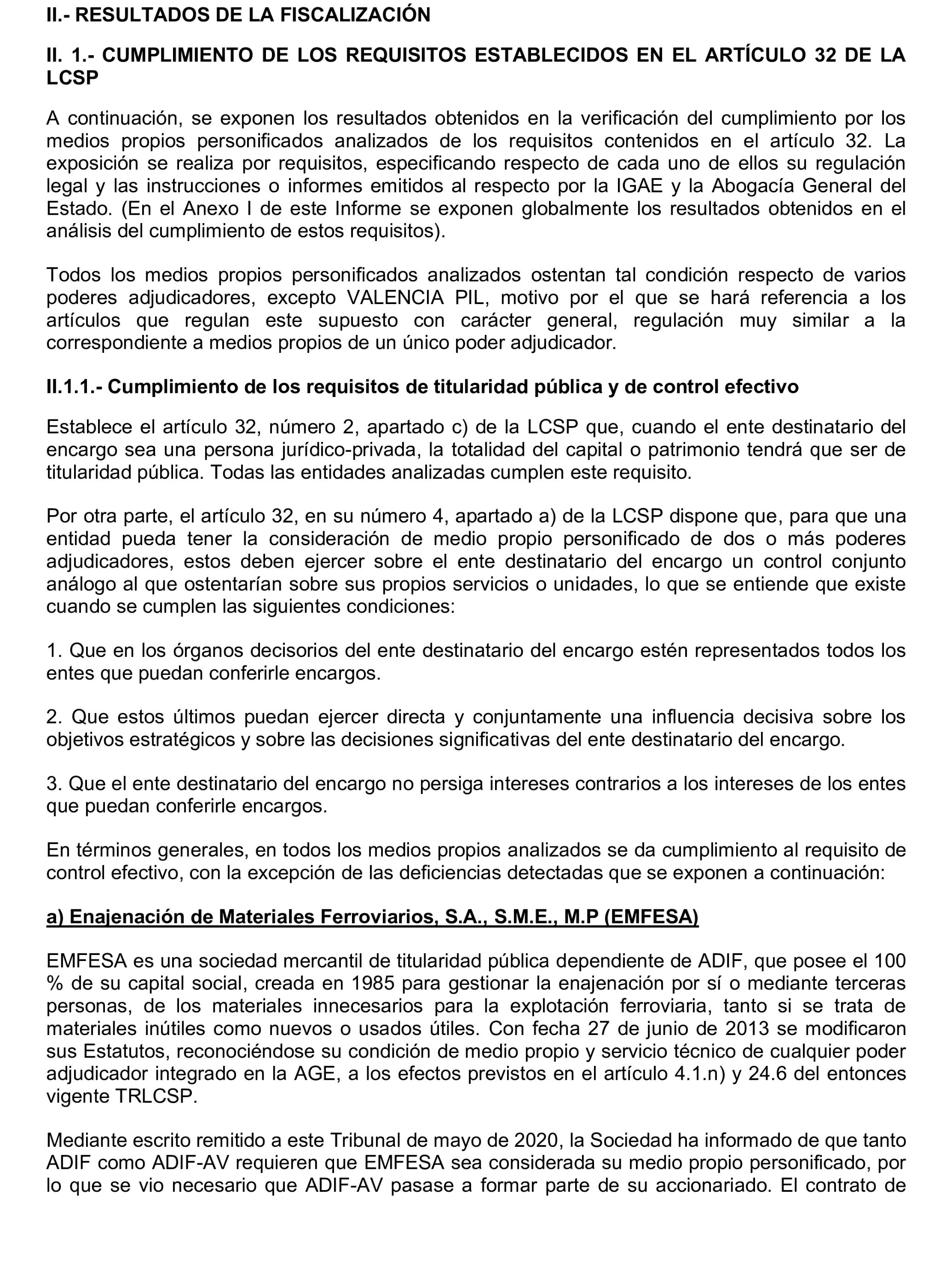 Imagen del artículo Resolución de 22 de octubre de 2024, aprobada por la Comisión Mixta para las Relaciones con el Tribunal de Cuentas, en relación con el Informe de fiscalización de la adaptación de los medios propios existentes en el ámbito empresarial estatal no financiero a las exigencias de la Ley 40/2015, de Régimen Jurídico del Sector Público y de la Ley 9/2017, de Contratos del Sector Público.