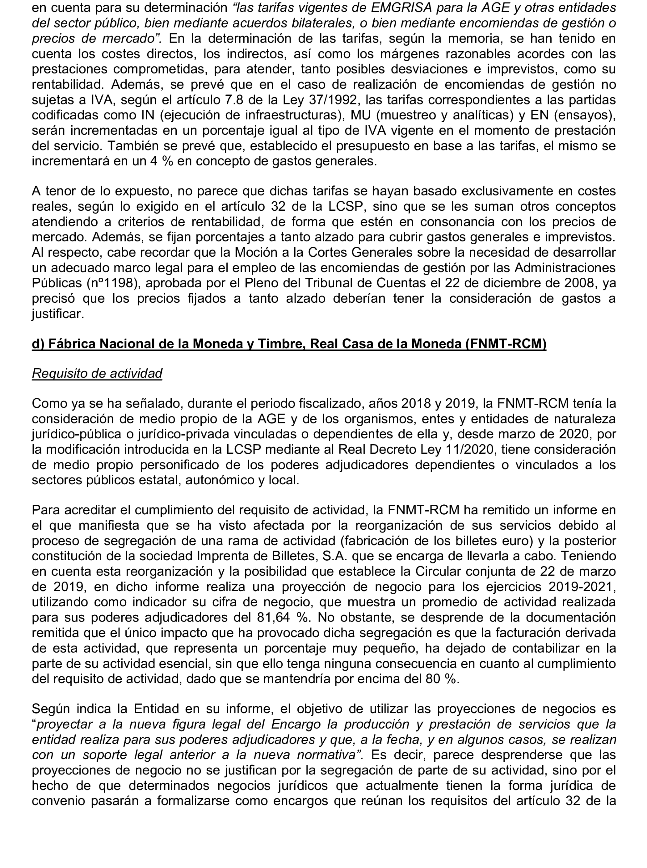 Imagen del artículo Resolución de 22 de octubre de 2024, aprobada por la Comisión Mixta para las Relaciones con el Tribunal de Cuentas, en relación con el Informe de fiscalización de la adaptación de los medios propios existentes en el ámbito empresarial estatal no financiero a las exigencias de la Ley 40/2015, de Régimen Jurídico del Sector Público y de la Ley 9/2017, de Contratos del Sector Público.