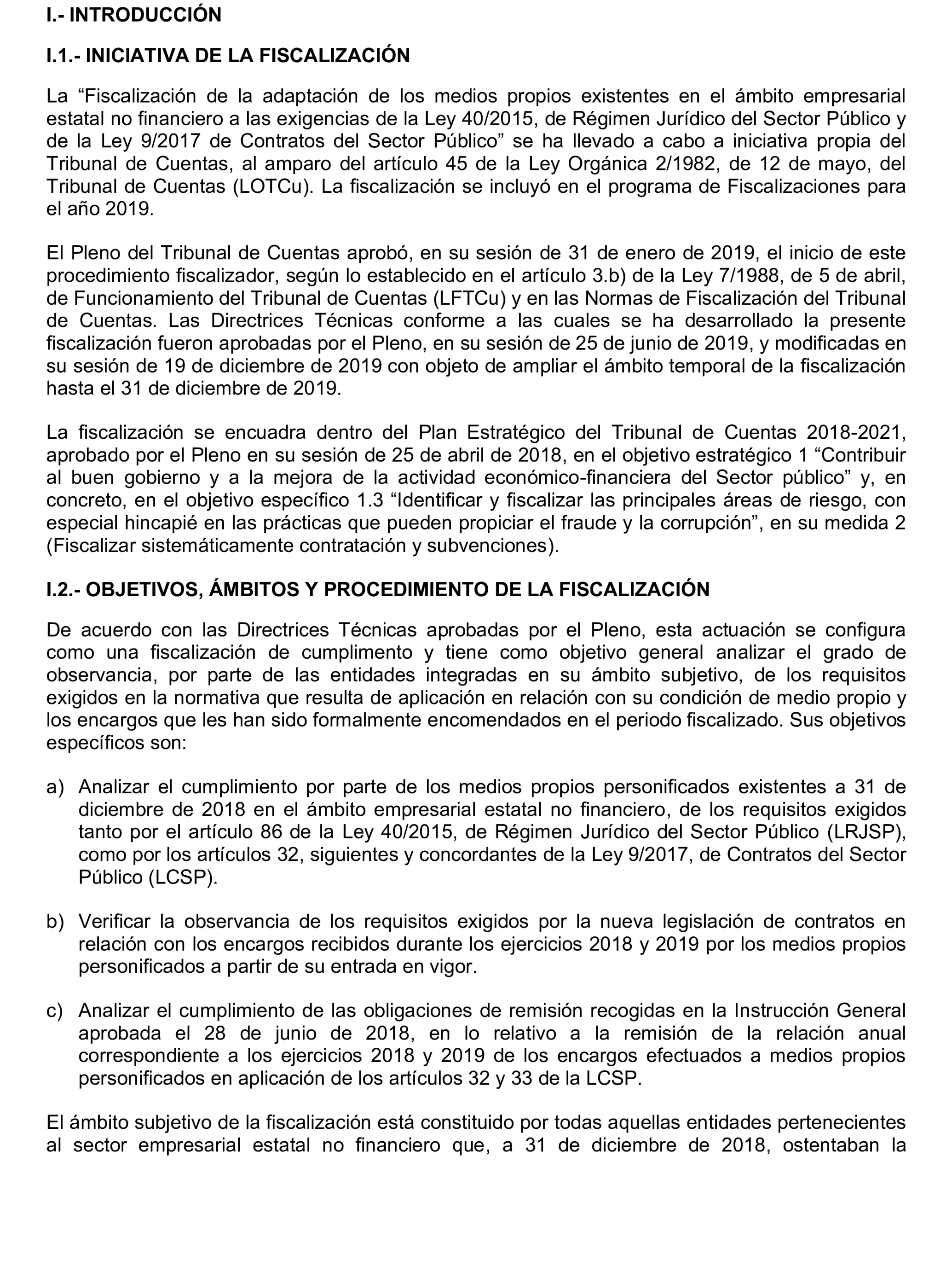 Imagen del artículo Resolución de 22 de octubre de 2024, aprobada por la Comisión Mixta para las Relaciones con el Tribunal de Cuentas, en relación con el Informe de fiscalización de la adaptación de los medios propios existentes en el ámbito empresarial estatal no financiero a las exigencias de la Ley 40/2015, de Régimen Jurídico del Sector Público y de la Ley 9/2017, de Contratos del Sector Público.