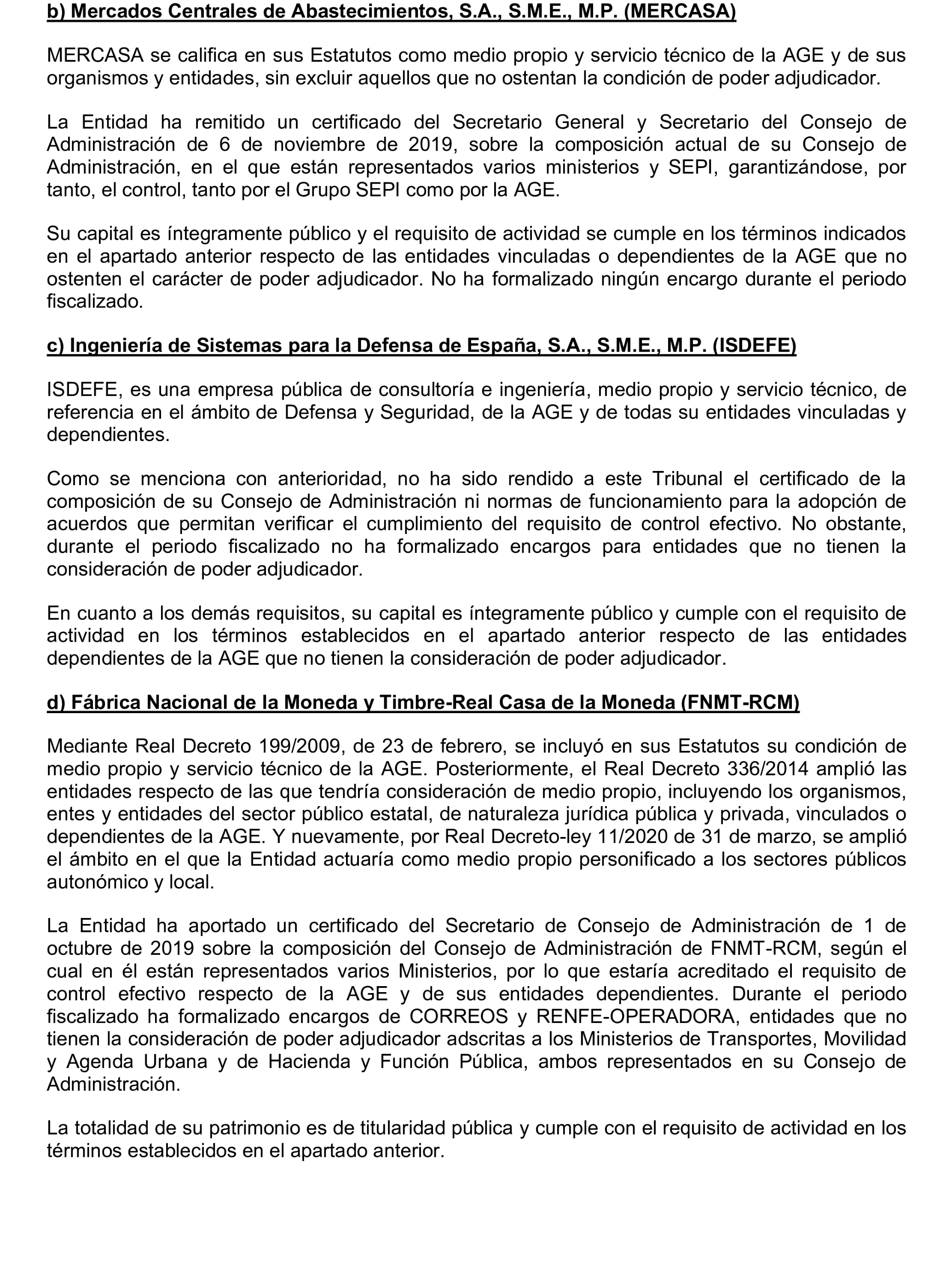 Imagen del artículo Resolución de 22 de octubre de 2024, aprobada por la Comisión Mixta para las Relaciones con el Tribunal de Cuentas, en relación con el Informe de fiscalización de la adaptación de los medios propios existentes en el ámbito empresarial estatal no financiero a las exigencias de la Ley 40/2015, de Régimen Jurídico del Sector Público y de la Ley 9/2017, de Contratos del Sector Público.