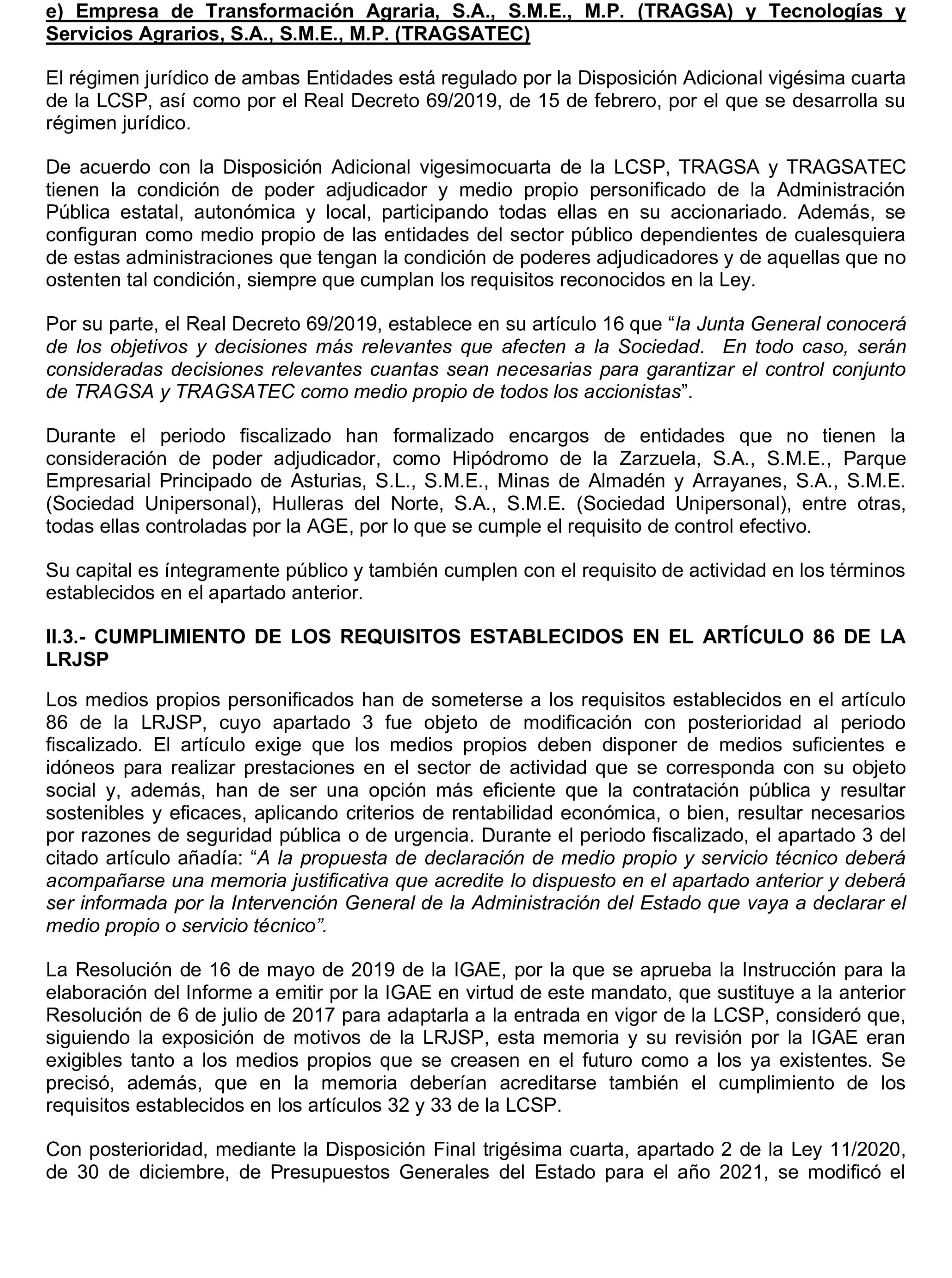 Imagen del artículo Resolución de 22 de octubre de 2024, aprobada por la Comisión Mixta para las Relaciones con el Tribunal de Cuentas, en relación con el Informe de fiscalización de la adaptación de los medios propios existentes en el ámbito empresarial estatal no financiero a las exigencias de la Ley 40/2015, de Régimen Jurídico del Sector Público y de la Ley 9/2017, de Contratos del Sector Público.