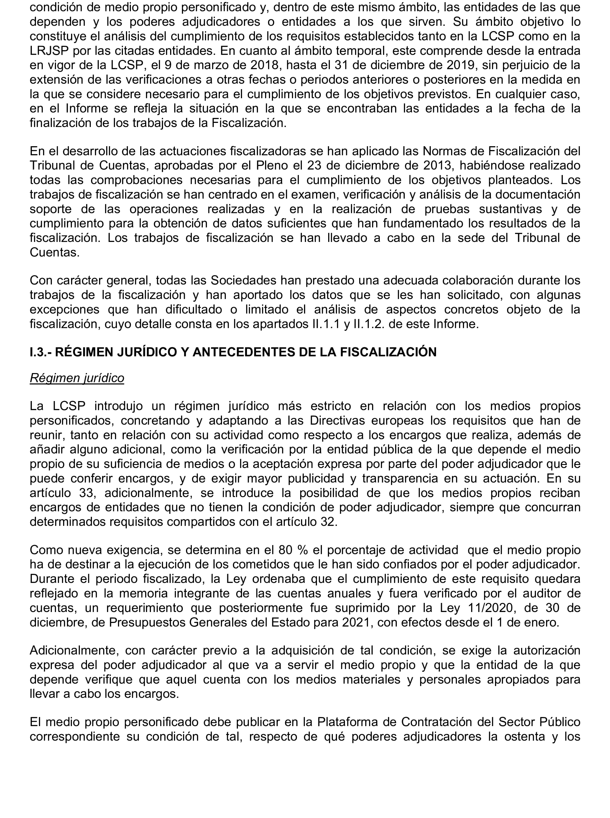Imagen del artículo Resolución de 22 de octubre de 2024, aprobada por la Comisión Mixta para las Relaciones con el Tribunal de Cuentas, en relación con el Informe de fiscalización de la adaptación de los medios propios existentes en el ámbito empresarial estatal no financiero a las exigencias de la Ley 40/2015, de Régimen Jurídico del Sector Público y de la Ley 9/2017, de Contratos del Sector Público.