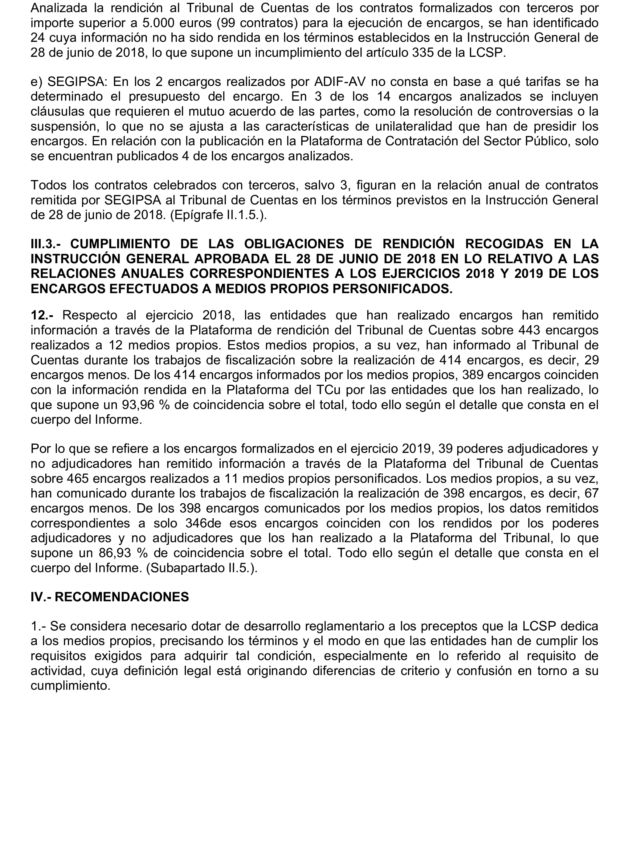 Imagen del artículo Resolución de 22 de octubre de 2024, aprobada por la Comisión Mixta para las Relaciones con el Tribunal de Cuentas, en relación con el Informe de fiscalización de la adaptación de los medios propios existentes en el ámbito empresarial estatal no financiero a las exigencias de la Ley 40/2015, de Régimen Jurídico del Sector Público y de la Ley 9/2017, de Contratos del Sector Público.