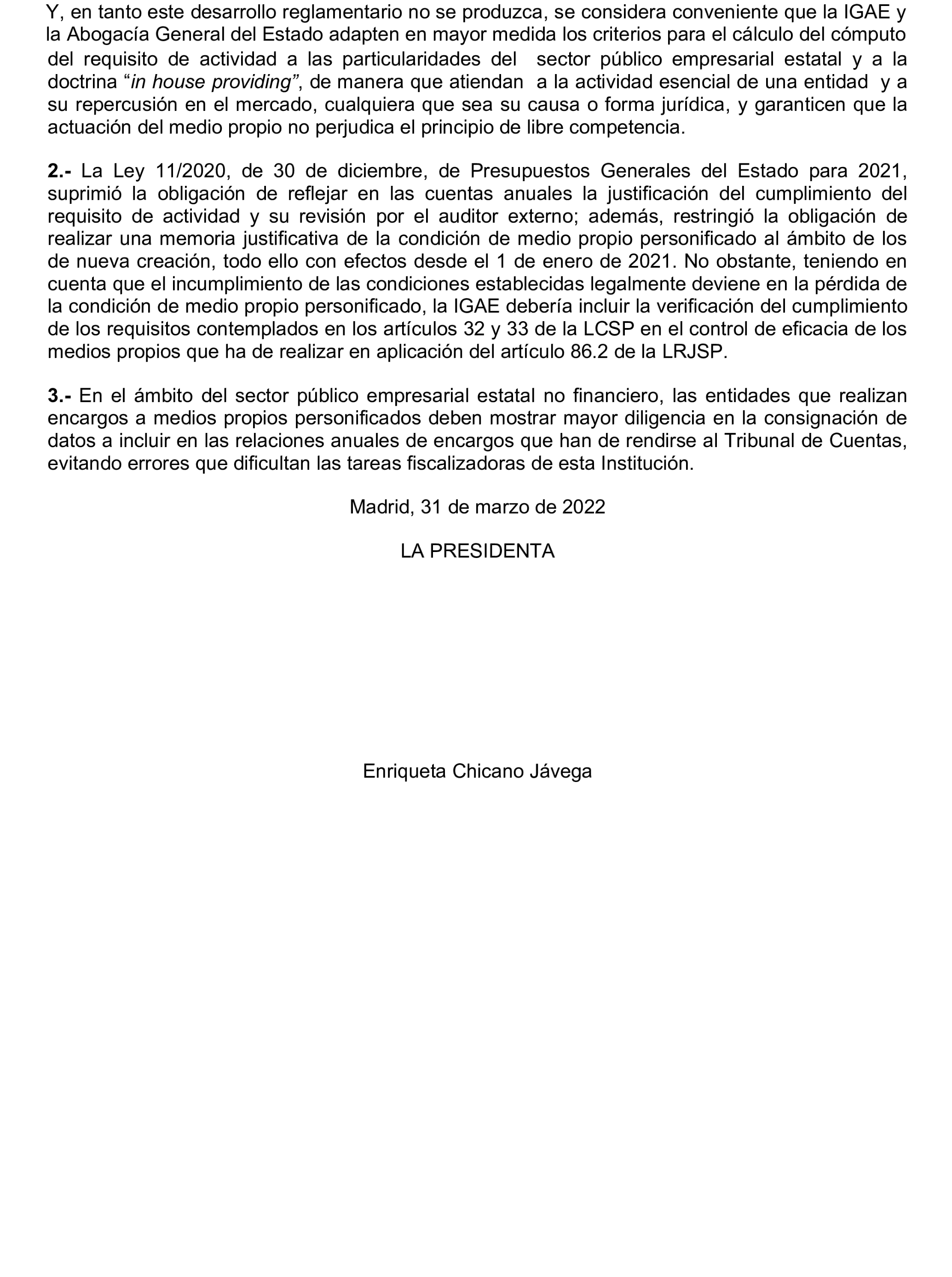 Imagen del artículo Resolución de 22 de octubre de 2024, aprobada por la Comisión Mixta para las Relaciones con el Tribunal de Cuentas, en relación con el Informe de fiscalización de la adaptación de los medios propios existentes en el ámbito empresarial estatal no financiero a las exigencias de la Ley 40/2015, de Régimen Jurídico del Sector Público y de la Ley 9/2017, de Contratos del Sector Público.