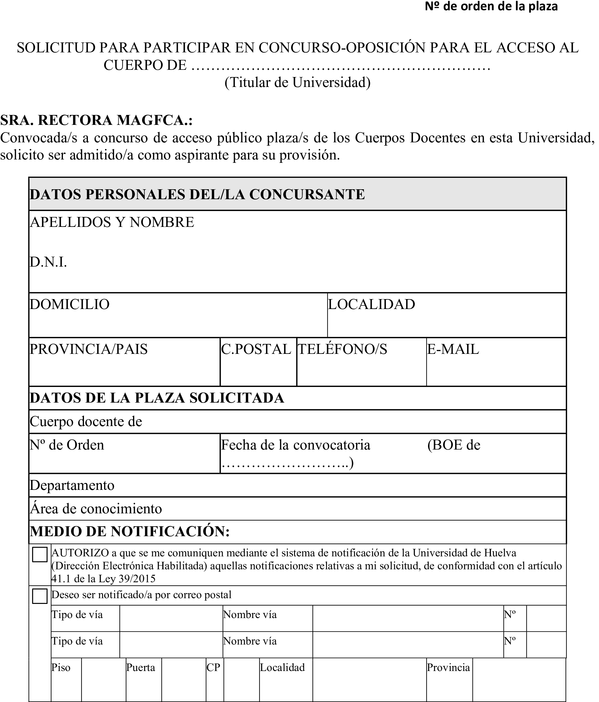 Imagen del artículo Resolución de 24 de abril de 2025, de la Universidad de Huelva, por la que se convoca concurso de acceso a plazas de cuerpos docentes universitarios.