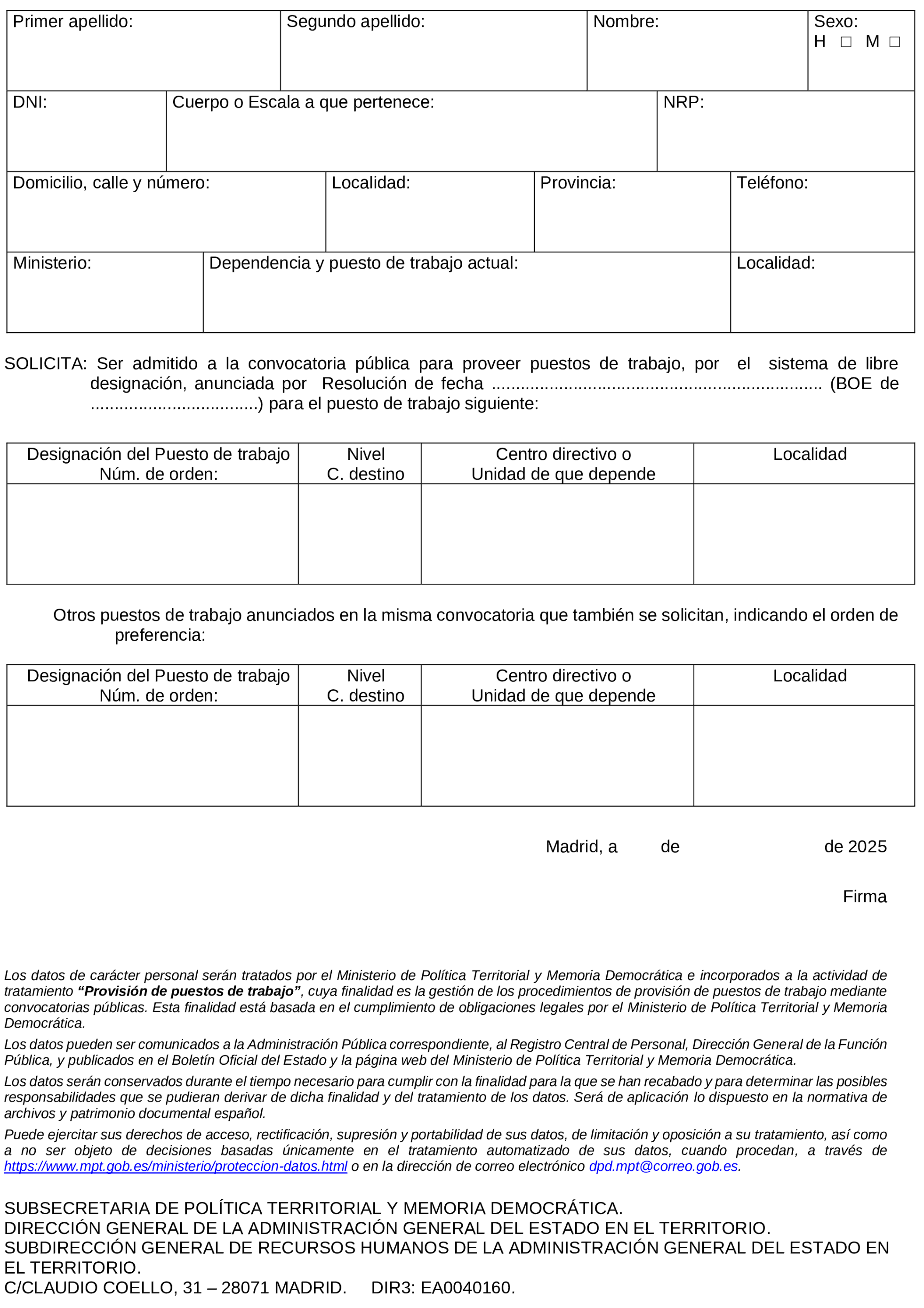 Imagen del artículo Resolución de 10 de enero de 2025, de la Subsecretaría, por la que se convoca la provisión de puestos de trabajo por el sistema de libre designación.