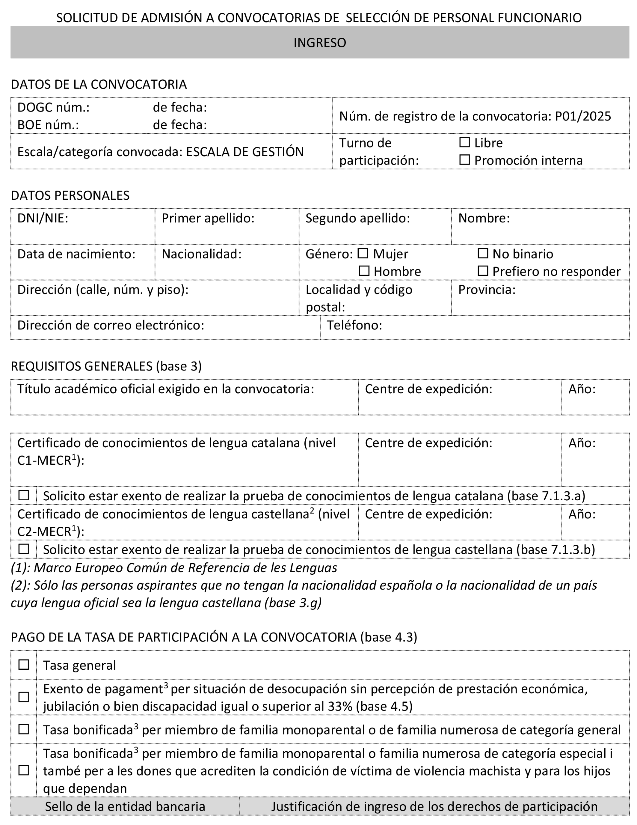 Imagen del artículo Resolución de 27 de mayo de 2025, de la Universidad Pompeu Fabra, por la que se convoca proceso selectivo para ingreso, por el sistema general de acceso libre y promoción interna, en la Escala de Gestión.