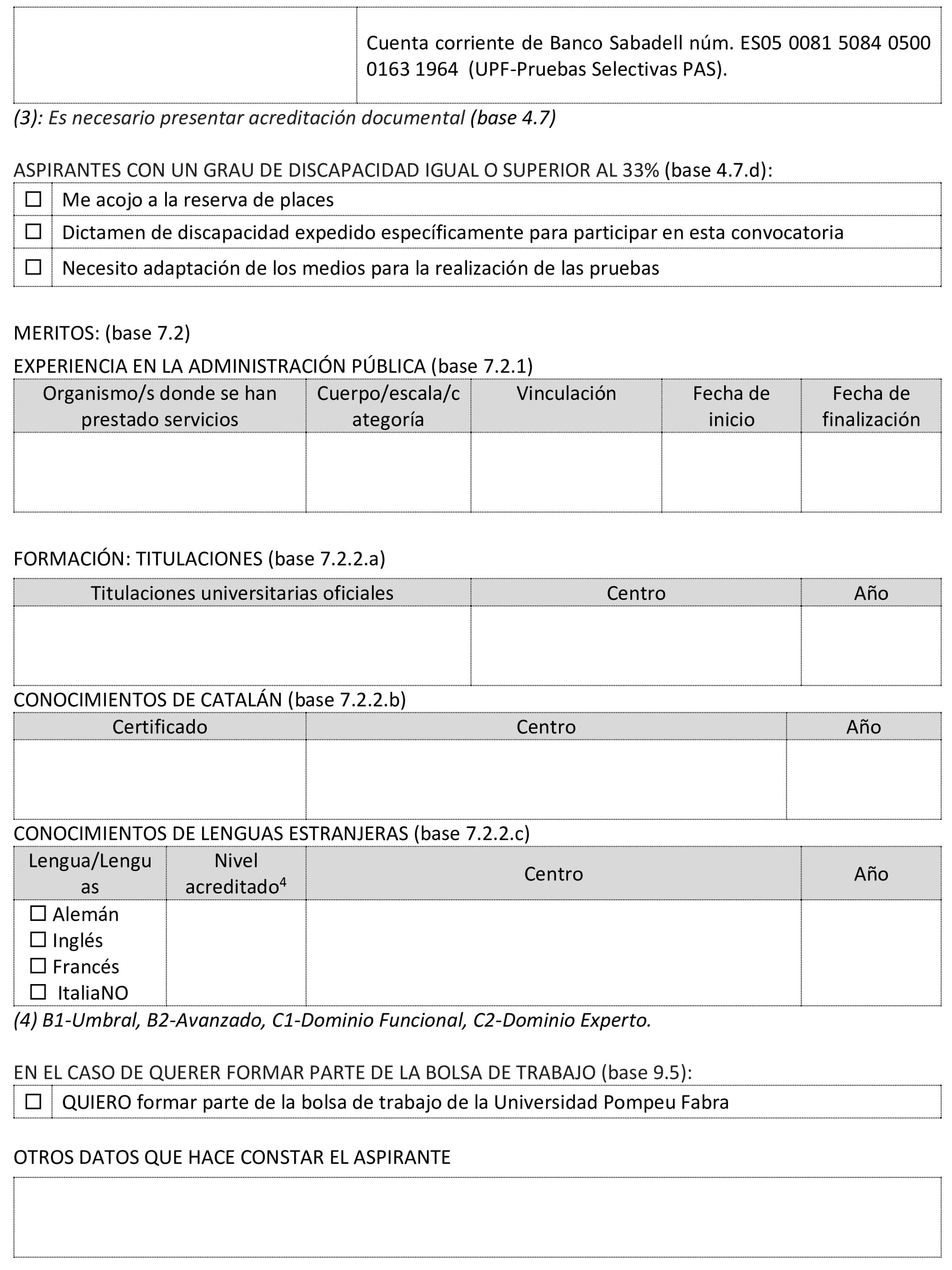 Imagen del artículo Resolución de 27 de mayo de 2025, de la Universidad Pompeu Fabra, por la que se convoca proceso selectivo para ingreso, por el sistema general de acceso libre y promoción interna, en la Escala de Gestión.