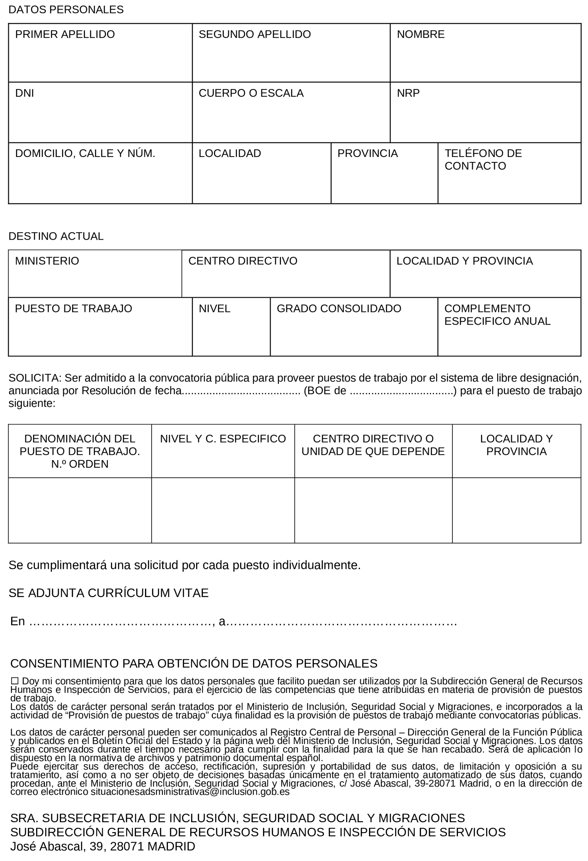 Imagen del artículo Resolución de 8 de junio de 2025, de la Subsecretaría, por la que se convoca la provisión de puesto de trabajo por el sistema de libre designación.