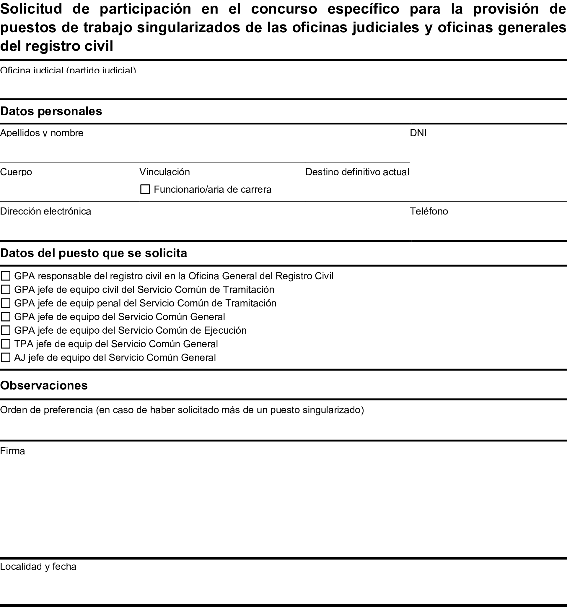 Imagen del artículo Resolución de 17 de junio de 2025, del Departamento de Justicia y Calidad Democrática, por la que se convoca concurso específico para la provisión de puestos de trabajo singularizados, como consecuencia de la implantación de las oficinas judiciales y oficinas generales del Registro Civil de Badalona y L'Hospitalet de Llobregat.