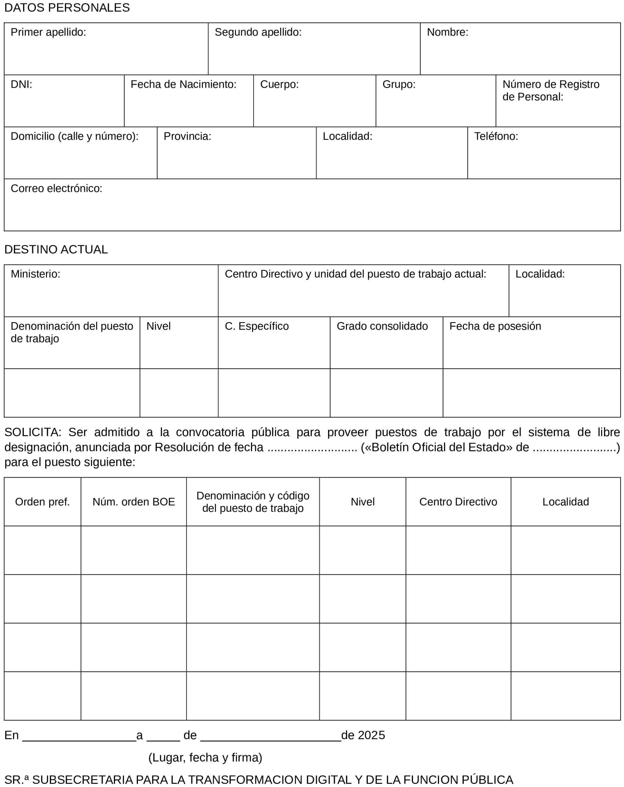 Imagen del artículo Resolución de 11 de junio de 2025, de la Subsecretaría, por la que se convoca la provisión de puestos de trabajo por el sistema de libre designación.