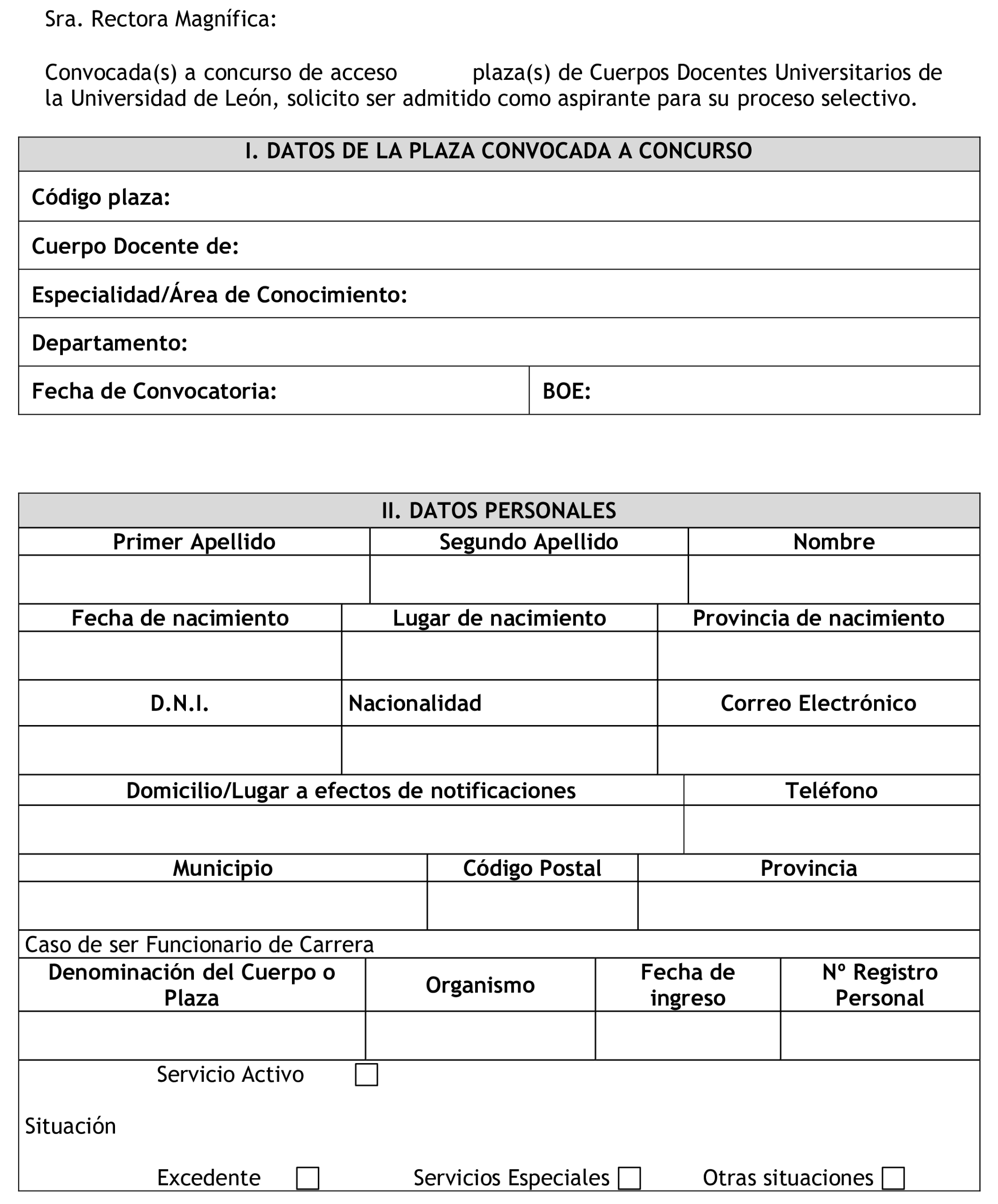 Imagen del artículo Resolución de 17 de junio de 2025, de la Universidad de León, por la que se convoca concurso de acceso a plaza de cuerpos docentes universitarios.