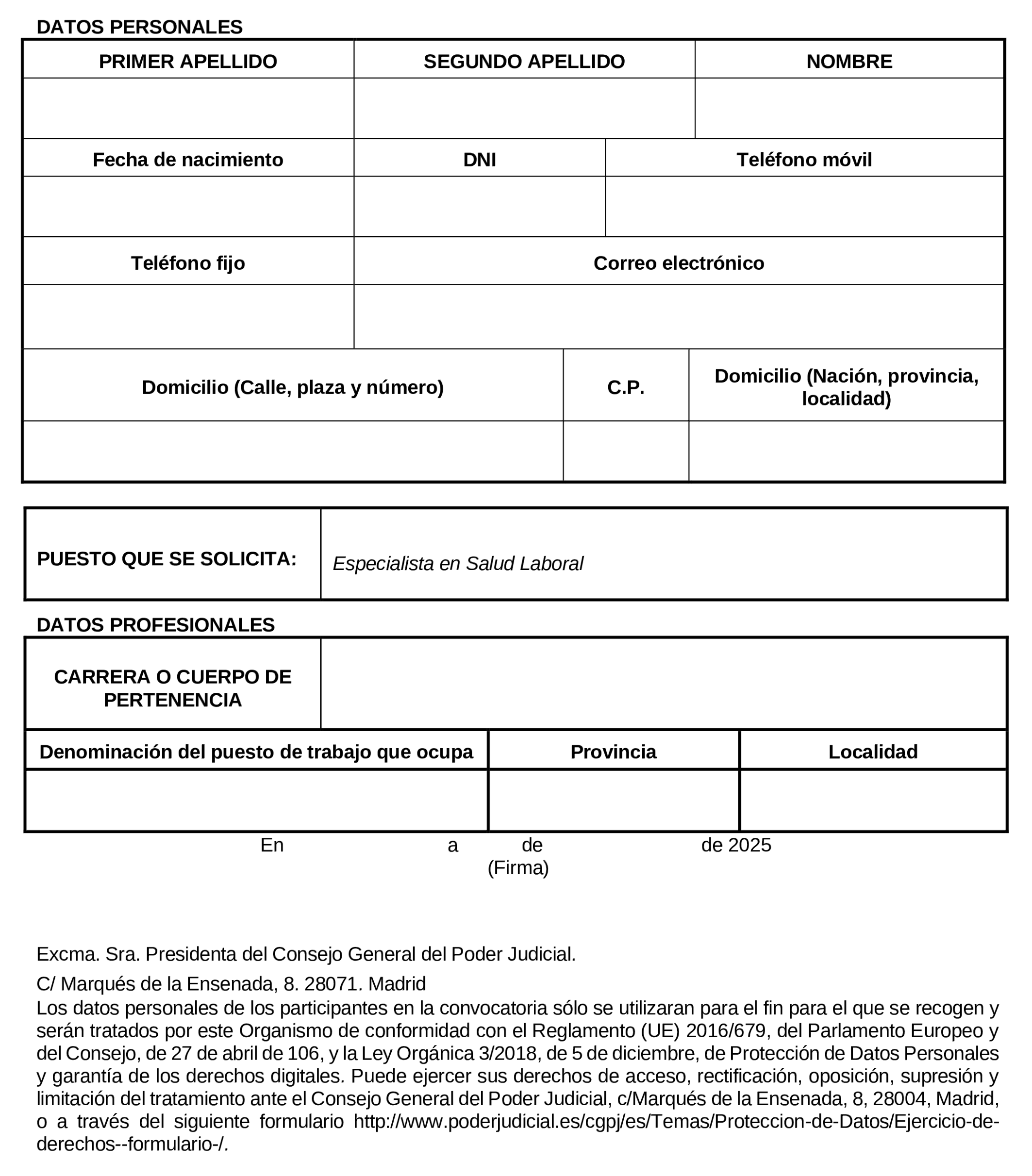 Imagen del artículo Acuerdo de 24 de junio de 2025, de la Comisión Permanente del Consejo General del Poder Judicial, por el que se convoca concurso para la provisión de puesto de trabajo en el Servicio de Personal y Oficina Judicial.