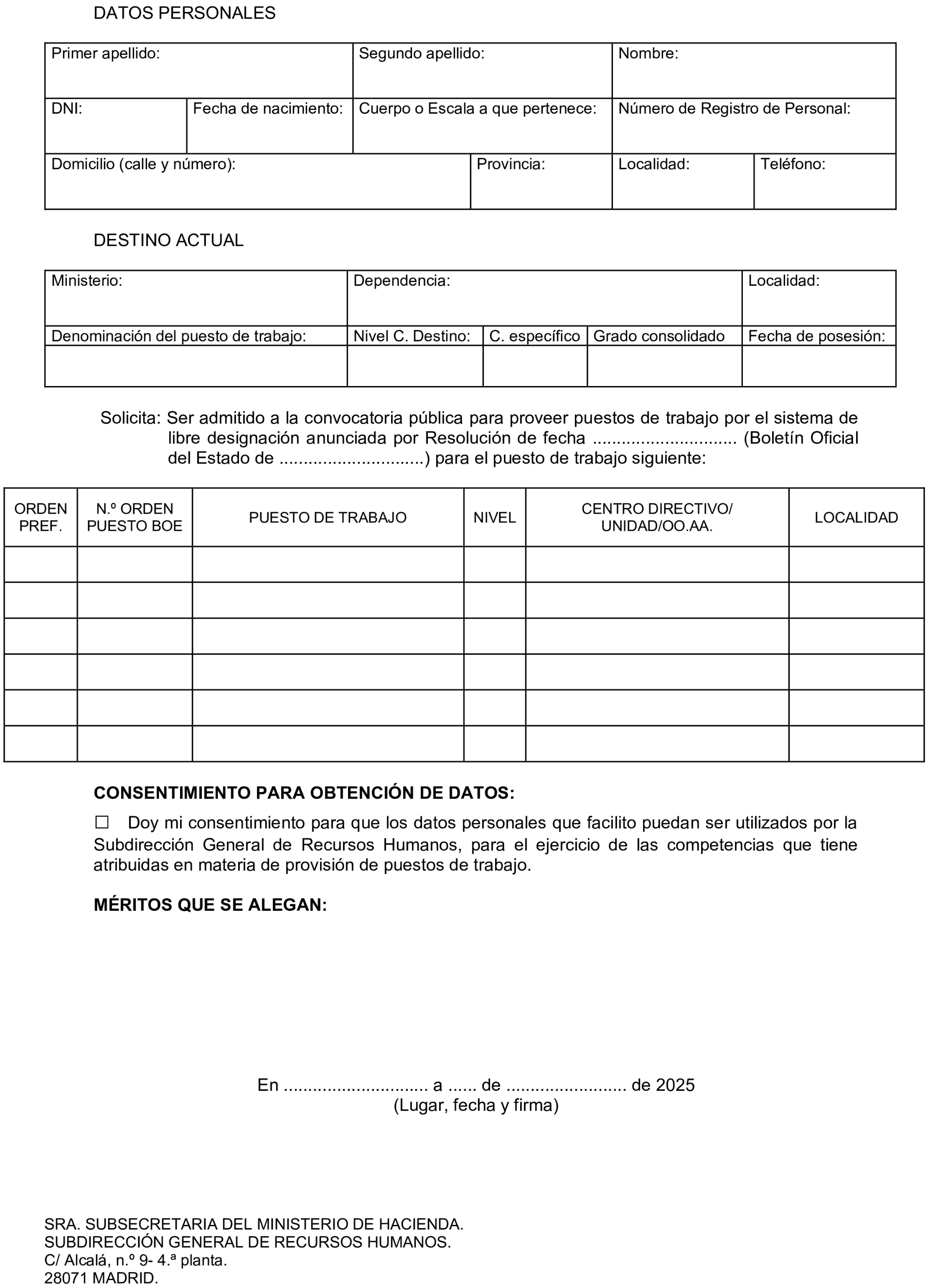 Imagen del artículo Resolución de 20 de junio de 2025, de la Subsecretaría, por la que se convoca la provisión de puestos de trabajo por el sistema de libre designación.
