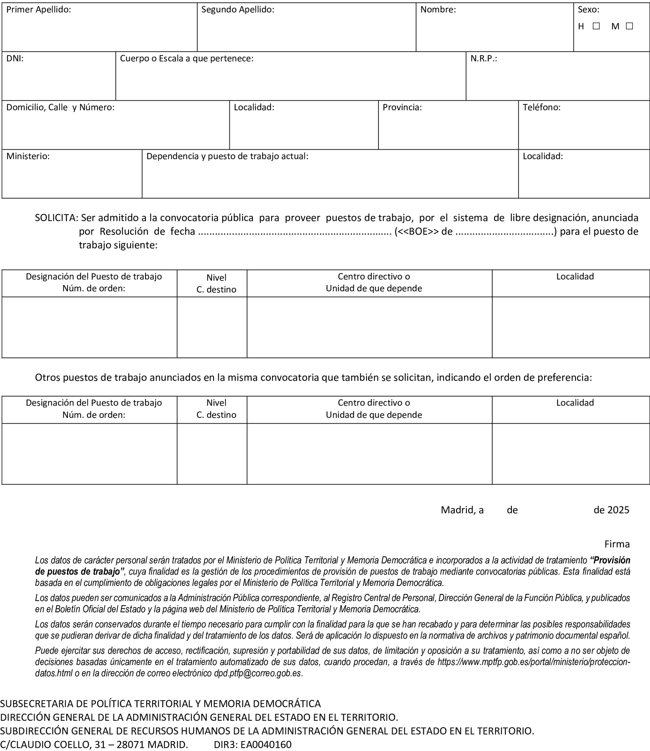 Imagen del artículo Resolución de 23 de junio de 2025, de la Subsecretaría, por la que se convoca la provisión de puestos de trabajo por el sistema de libre designación.