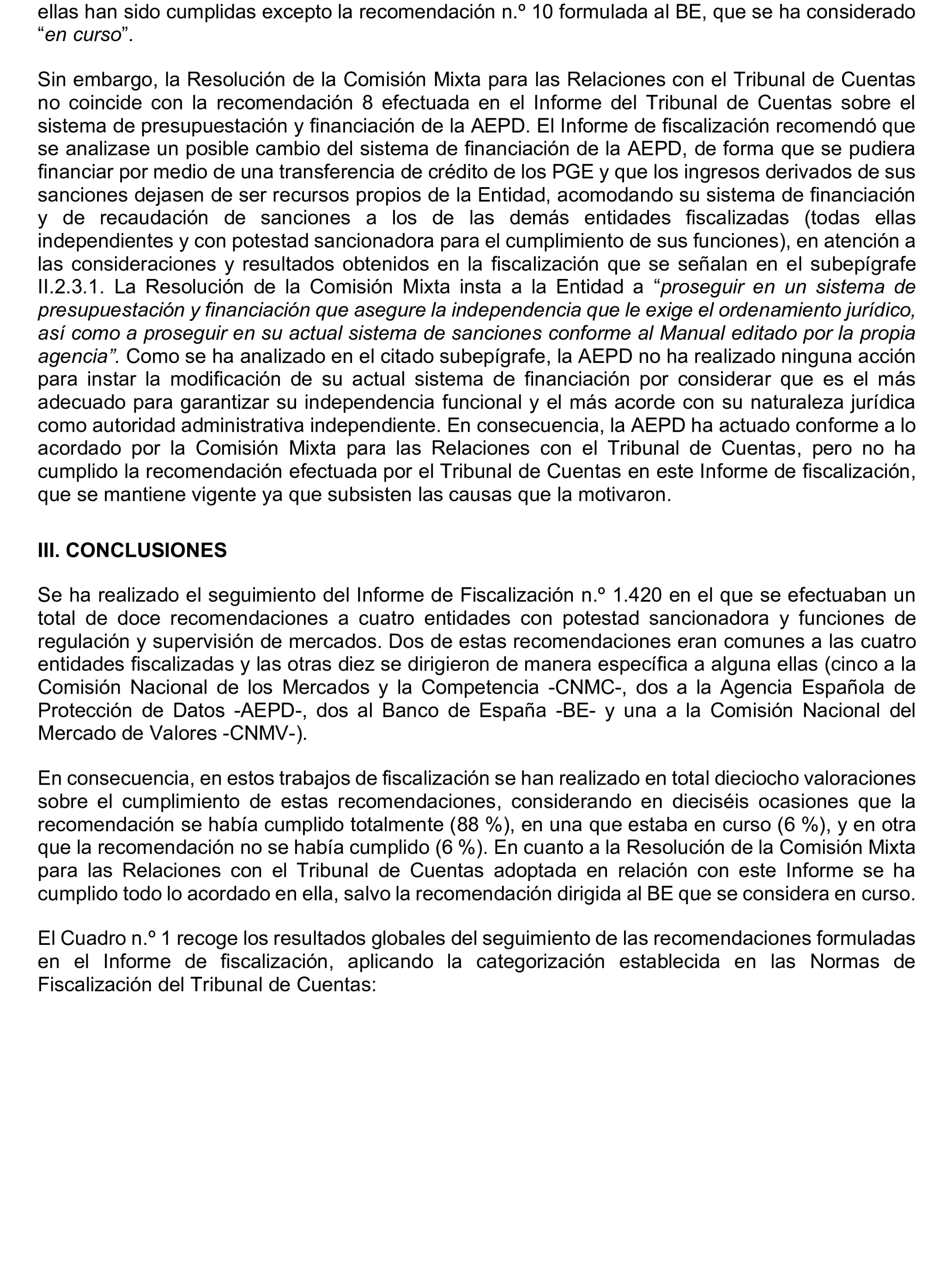 Imagen del artículo Resolución de 20 de marzo de 2025, aprobada por la Comisión Mixta para las Relaciones con el Tribunal de Cuentas, en relación con el Informe de fiscalización de seguimiento de las recomendaciones incluidas en el informe de la fiscalización horizontal de la imposición y el cobro de sanciones en entidades con funciones de regulación y supervisión de mercados, ejercicios 2017 y 2018.