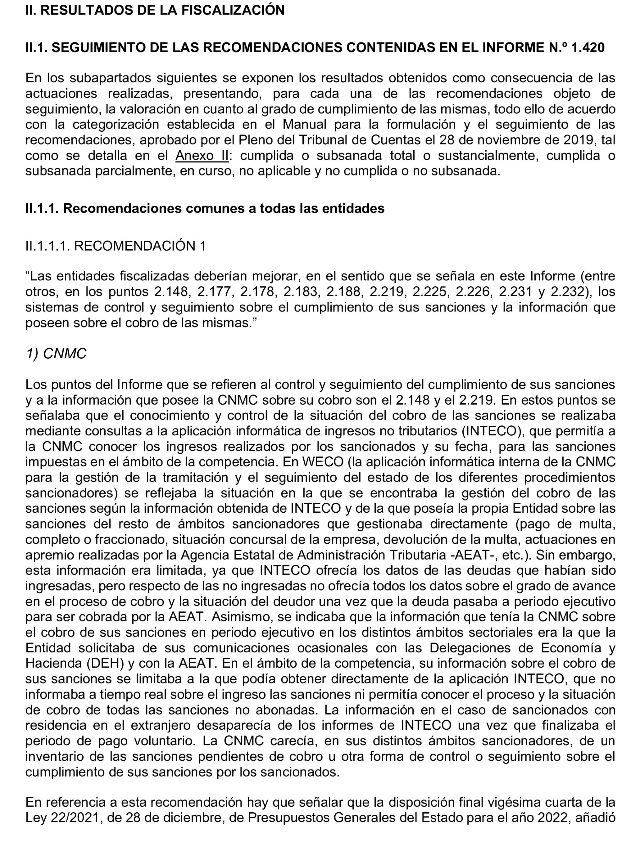 Imagen del artículo Resolución de 20 de marzo de 2025, aprobada por la Comisión Mixta para las Relaciones con el Tribunal de Cuentas, en relación con el Informe de fiscalización de seguimiento de las recomendaciones incluidas en el informe de la fiscalización horizontal de la imposición y el cobro de sanciones en entidades con funciones de regulación y supervisión de mercados, ejercicios 2017 y 2018.