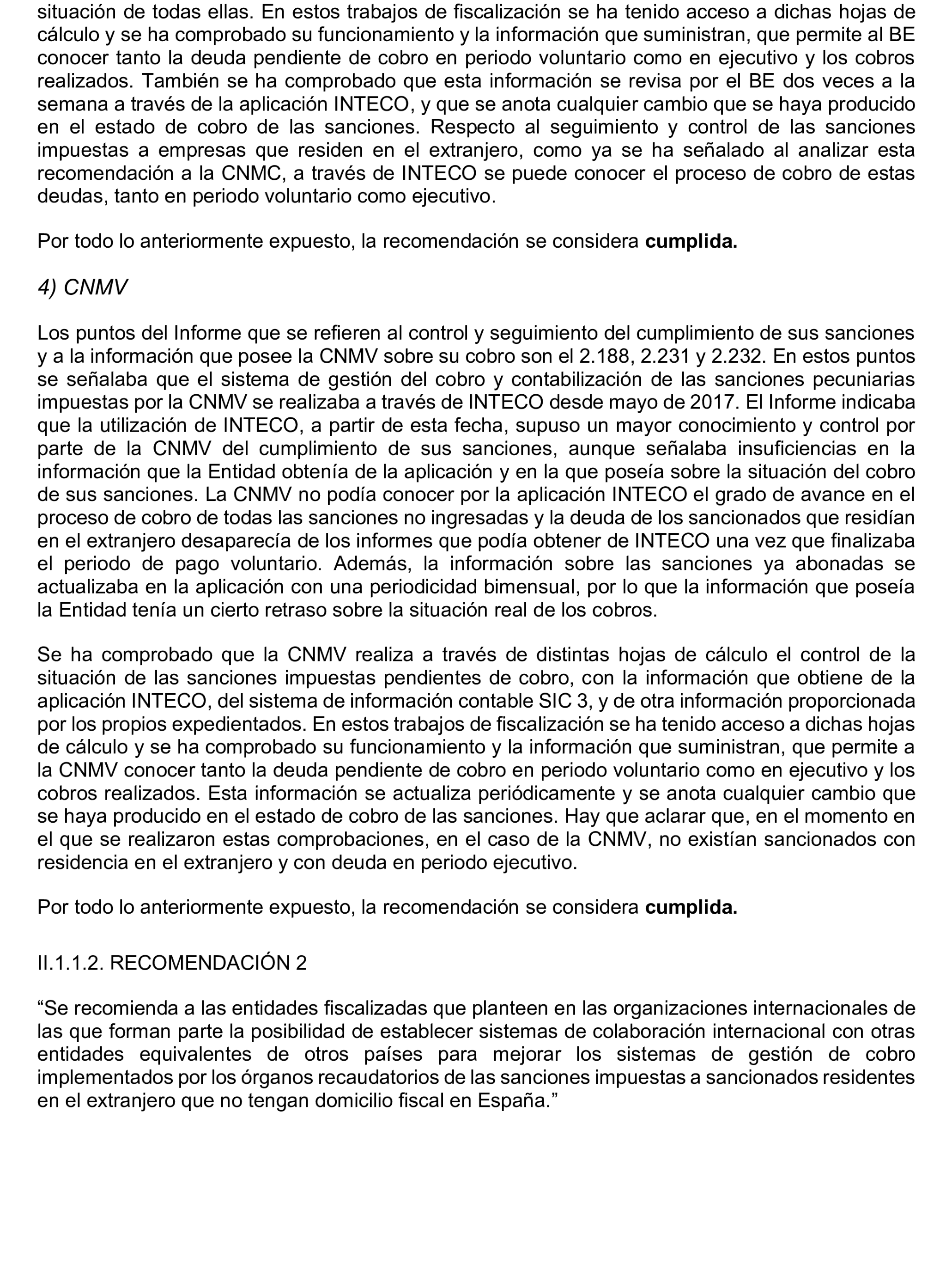 Imagen del artículo Resolución de 20 de marzo de 2025, aprobada por la Comisión Mixta para las Relaciones con el Tribunal de Cuentas, en relación con el Informe de fiscalización de seguimiento de las recomendaciones incluidas en el informe de la fiscalización horizontal de la imposición y el cobro de sanciones en entidades con funciones de regulación y supervisión de mercados, ejercicios 2017 y 2018.