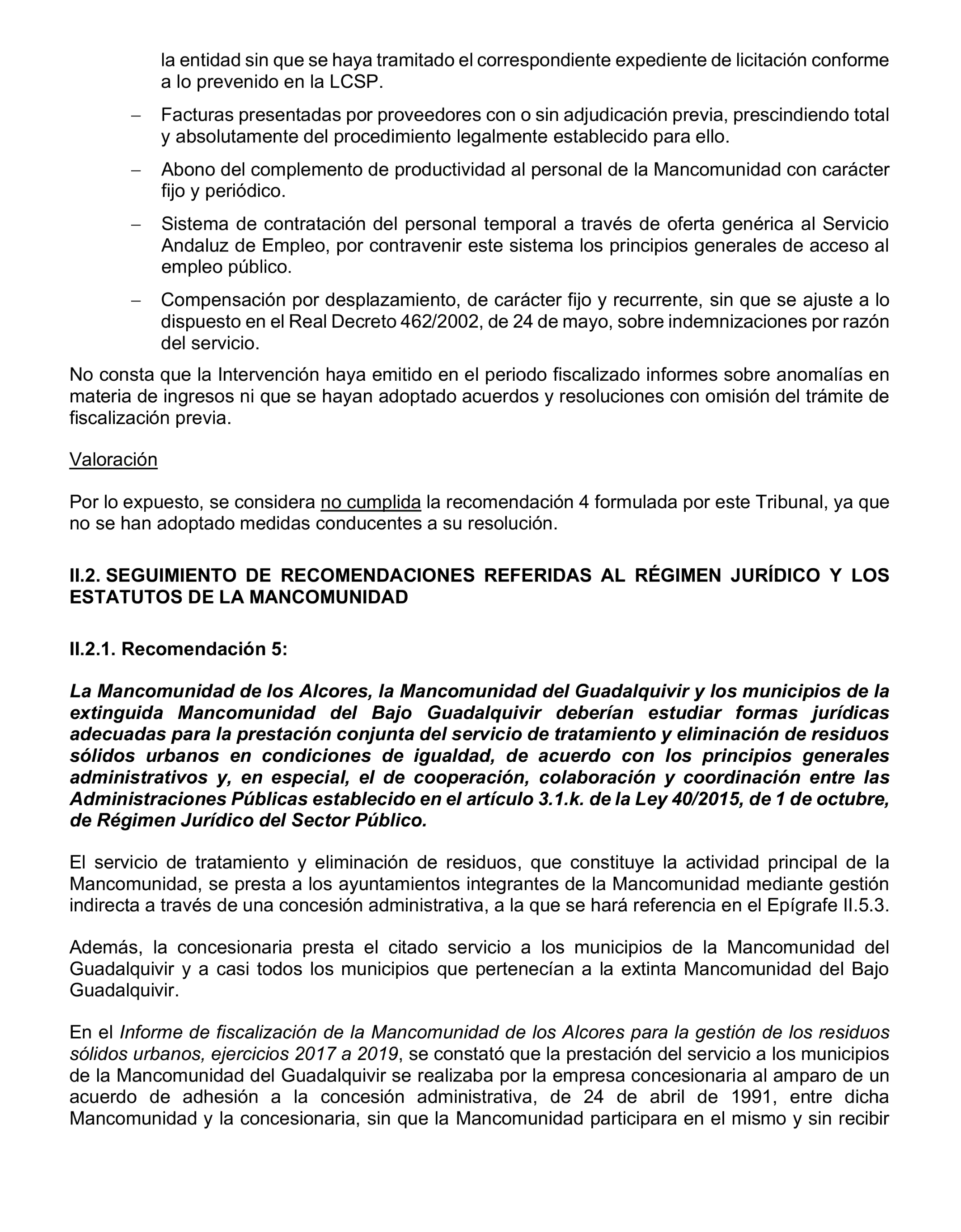 Imagen del artículo Resolución de 20 de marzo de 2025, aprobada por la Comisión Mixta para las Relaciones con el Tribunal de Cuentas, en relación con el Informe de fiscalización de seguimiento de las recomendaciones del informe de fiscalización de la Mancomunidad de Los Alcores para la gestión de los residuos sólidos urbanos, ejercicios 2017 a 2019.