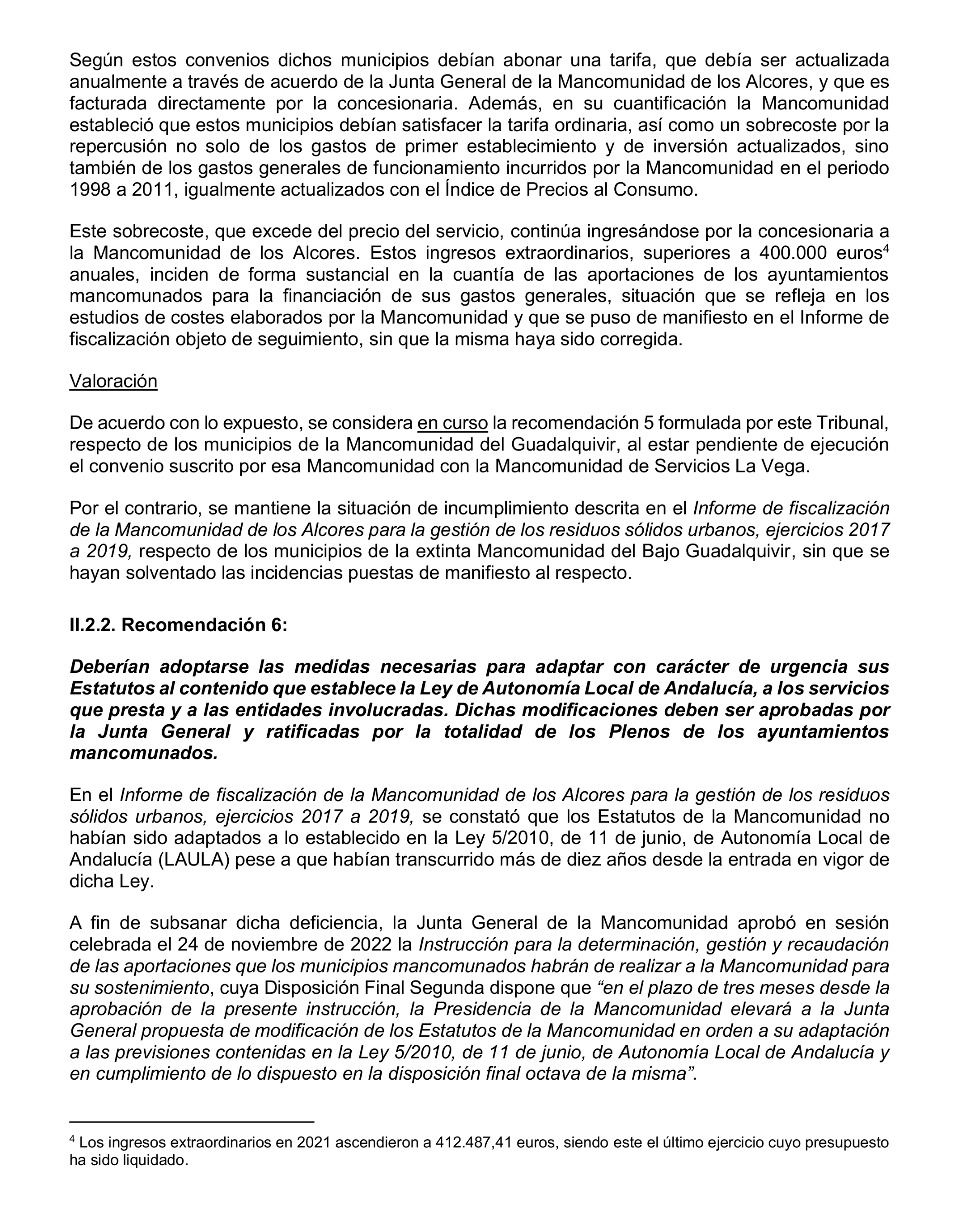 Imagen del artículo Resolución de 20 de marzo de 2025, aprobada por la Comisión Mixta para las Relaciones con el Tribunal de Cuentas, en relación con el Informe de fiscalización de seguimiento de las recomendaciones del informe de fiscalización de la Mancomunidad de Los Alcores para la gestión de los residuos sólidos urbanos, ejercicios 2017 a 2019.