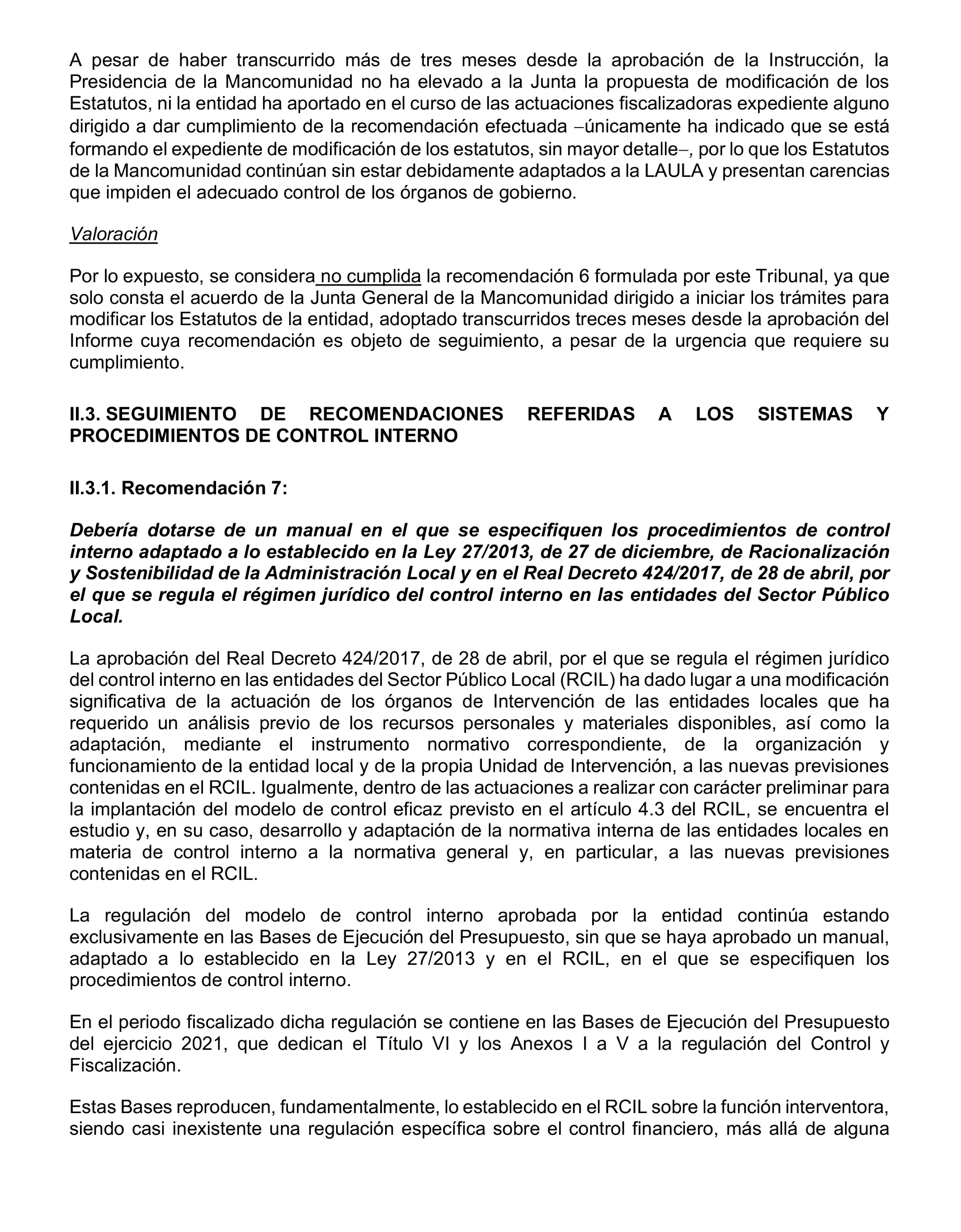 Imagen del artículo Resolución de 20 de marzo de 2025, aprobada por la Comisión Mixta para las Relaciones con el Tribunal de Cuentas, en relación con el Informe de fiscalización de seguimiento de las recomendaciones del informe de fiscalización de la Mancomunidad de Los Alcores para la gestión de los residuos sólidos urbanos, ejercicios 2017 a 2019.