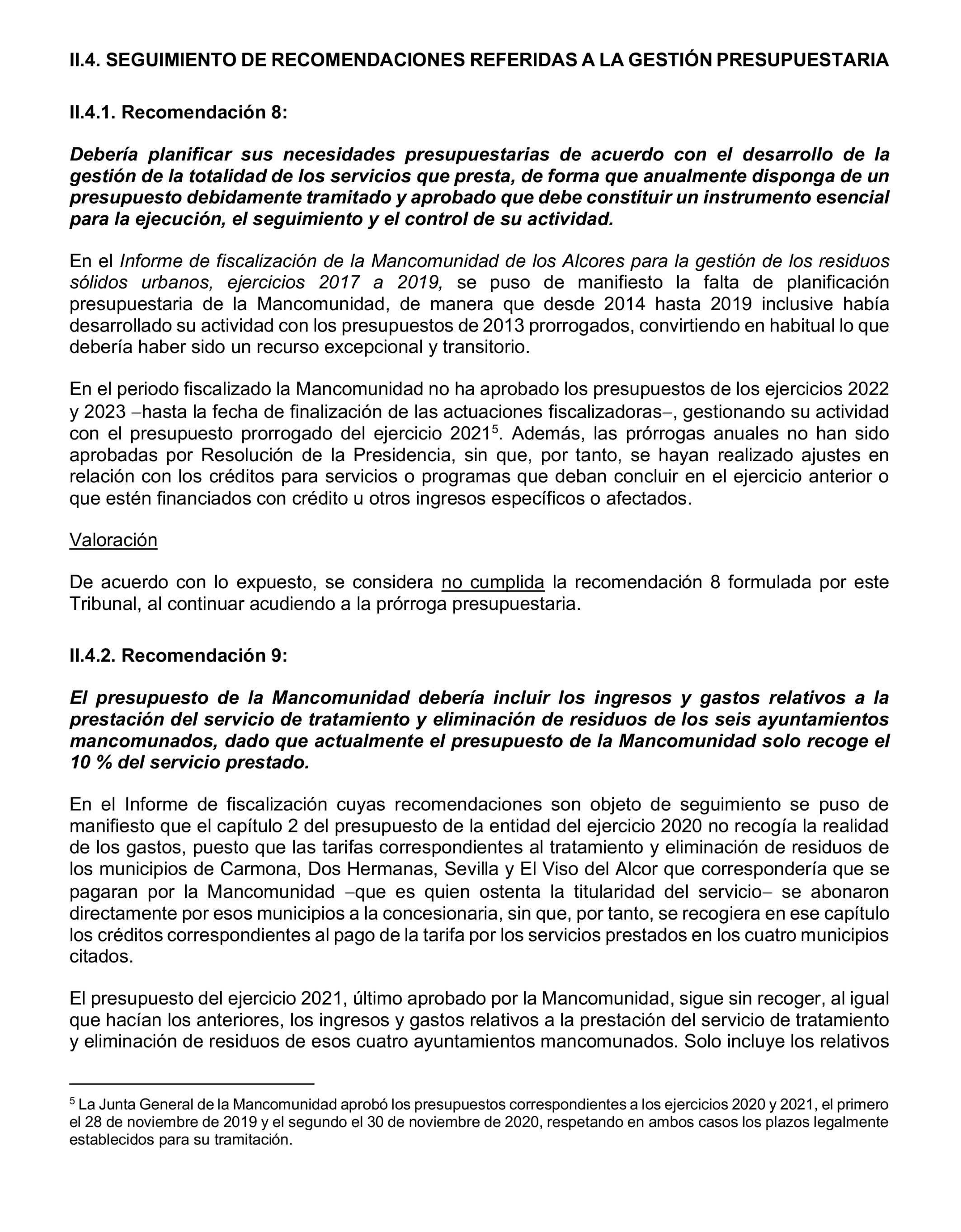 Imagen del artículo Resolución de 20 de marzo de 2025, aprobada por la Comisión Mixta para las Relaciones con el Tribunal de Cuentas, en relación con el Informe de fiscalización de seguimiento de las recomendaciones del informe de fiscalización de la Mancomunidad de Los Alcores para la gestión de los residuos sólidos urbanos, ejercicios 2017 a 2019.