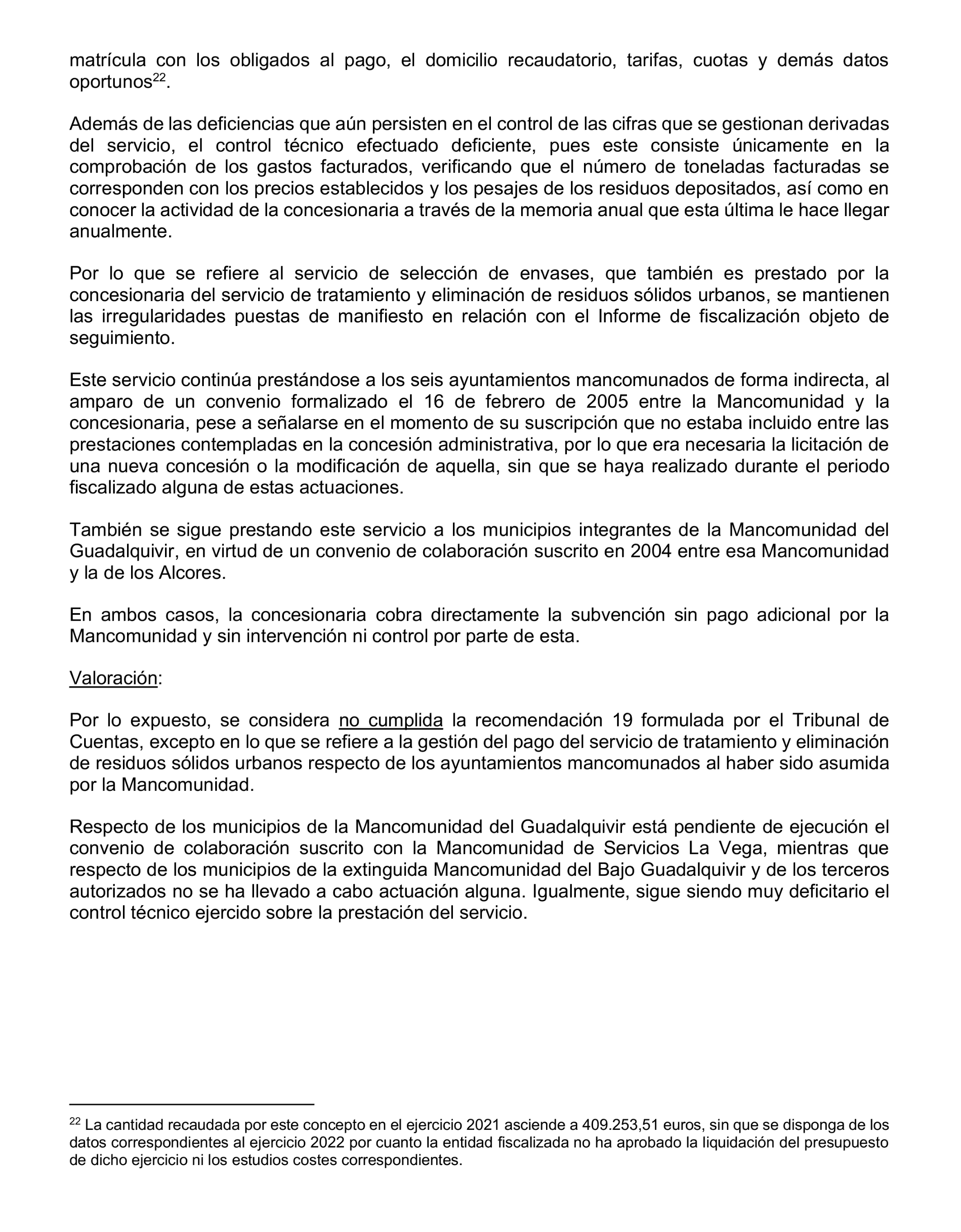 Imagen del artículo Resolución de 20 de marzo de 2025, aprobada por la Comisión Mixta para las Relaciones con el Tribunal de Cuentas, en relación con el Informe de fiscalización de seguimiento de las recomendaciones del informe de fiscalización de la Mancomunidad de Los Alcores para la gestión de los residuos sólidos urbanos, ejercicios 2017 a 2019.
