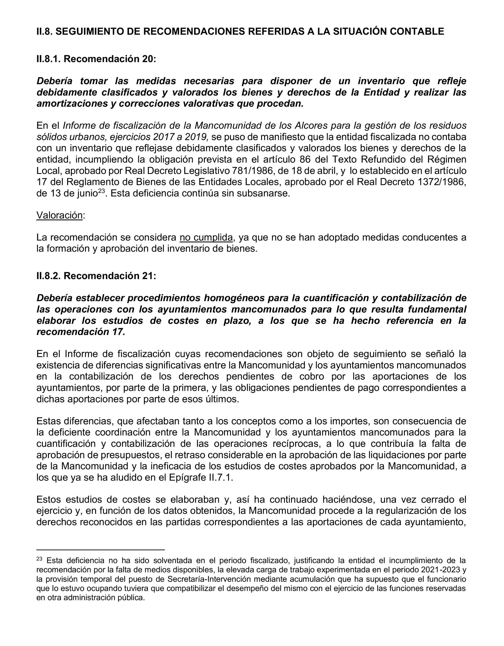 Imagen del artículo Resolución de 20 de marzo de 2025, aprobada por la Comisión Mixta para las Relaciones con el Tribunal de Cuentas, en relación con el Informe de fiscalización de seguimiento de las recomendaciones del informe de fiscalización de la Mancomunidad de Los Alcores para la gestión de los residuos sólidos urbanos, ejercicios 2017 a 2019.