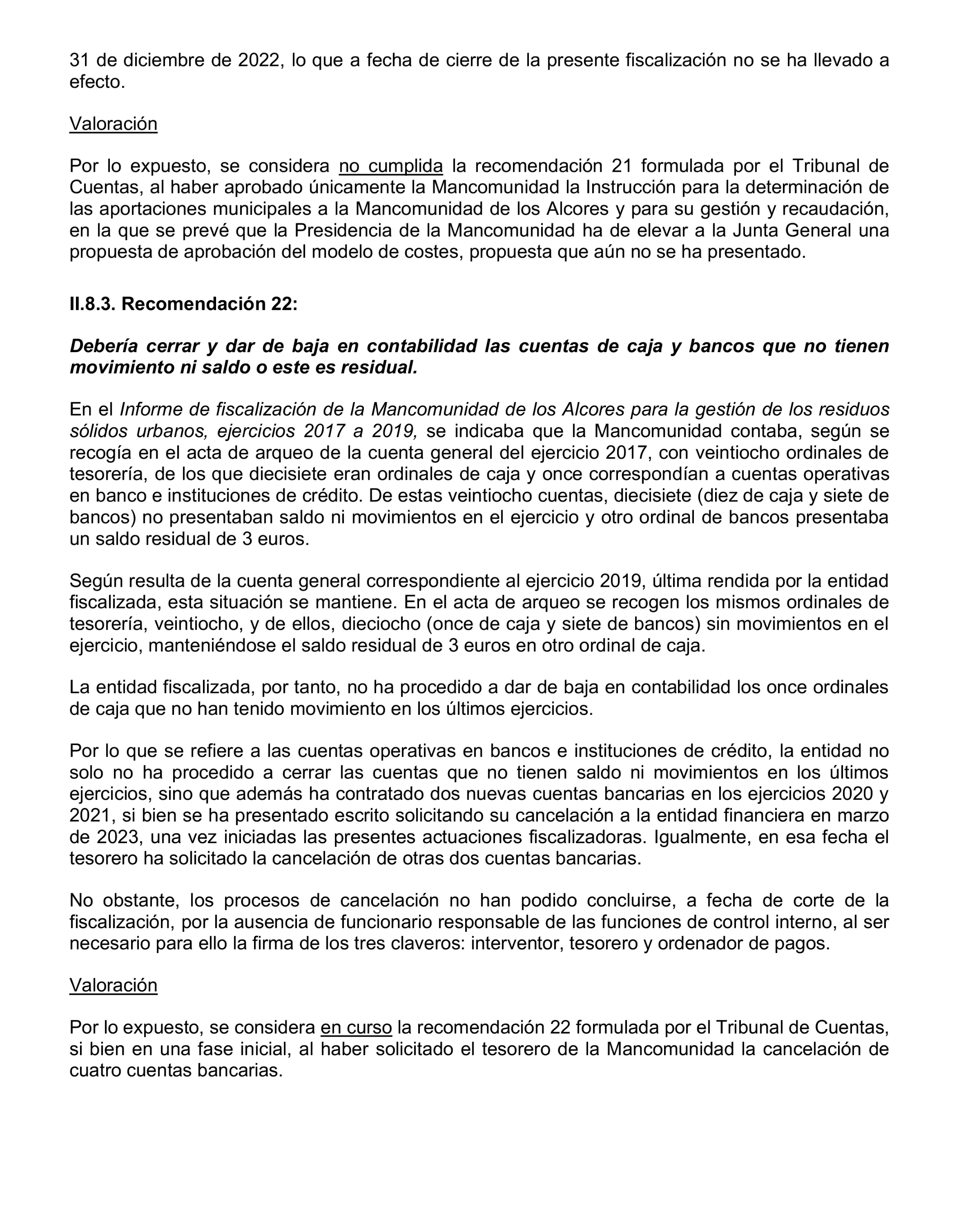 Imagen del artículo Resolución de 20 de marzo de 2025, aprobada por la Comisión Mixta para las Relaciones con el Tribunal de Cuentas, en relación con el Informe de fiscalización de seguimiento de las recomendaciones del informe de fiscalización de la Mancomunidad de Los Alcores para la gestión de los residuos sólidos urbanos, ejercicios 2017 a 2019.