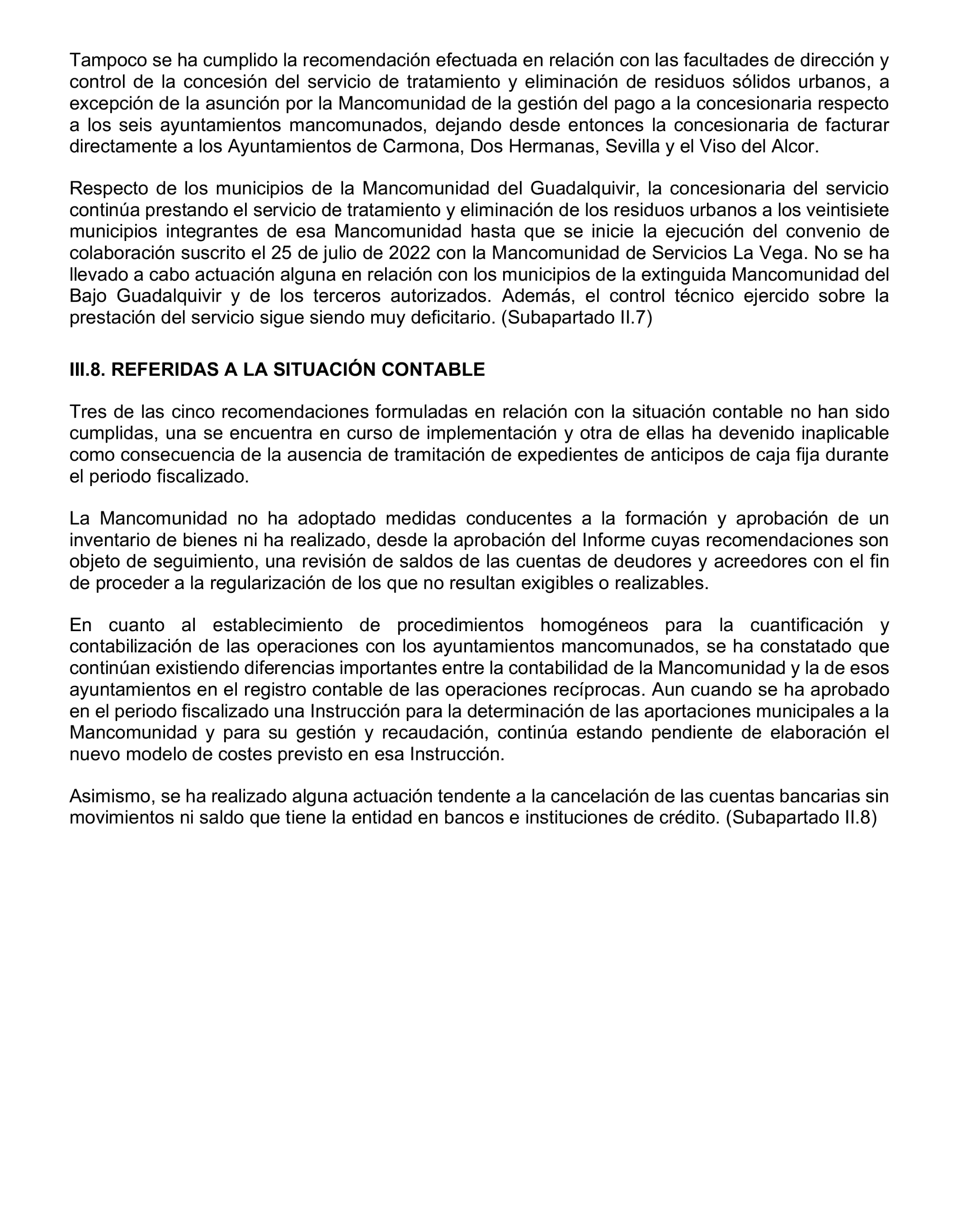 Imagen del artículo Resolución de 20 de marzo de 2025, aprobada por la Comisión Mixta para las Relaciones con el Tribunal de Cuentas, en relación con el Informe de fiscalización de seguimiento de las recomendaciones del informe de fiscalización de la Mancomunidad de Los Alcores para la gestión de los residuos sólidos urbanos, ejercicios 2017 a 2019.