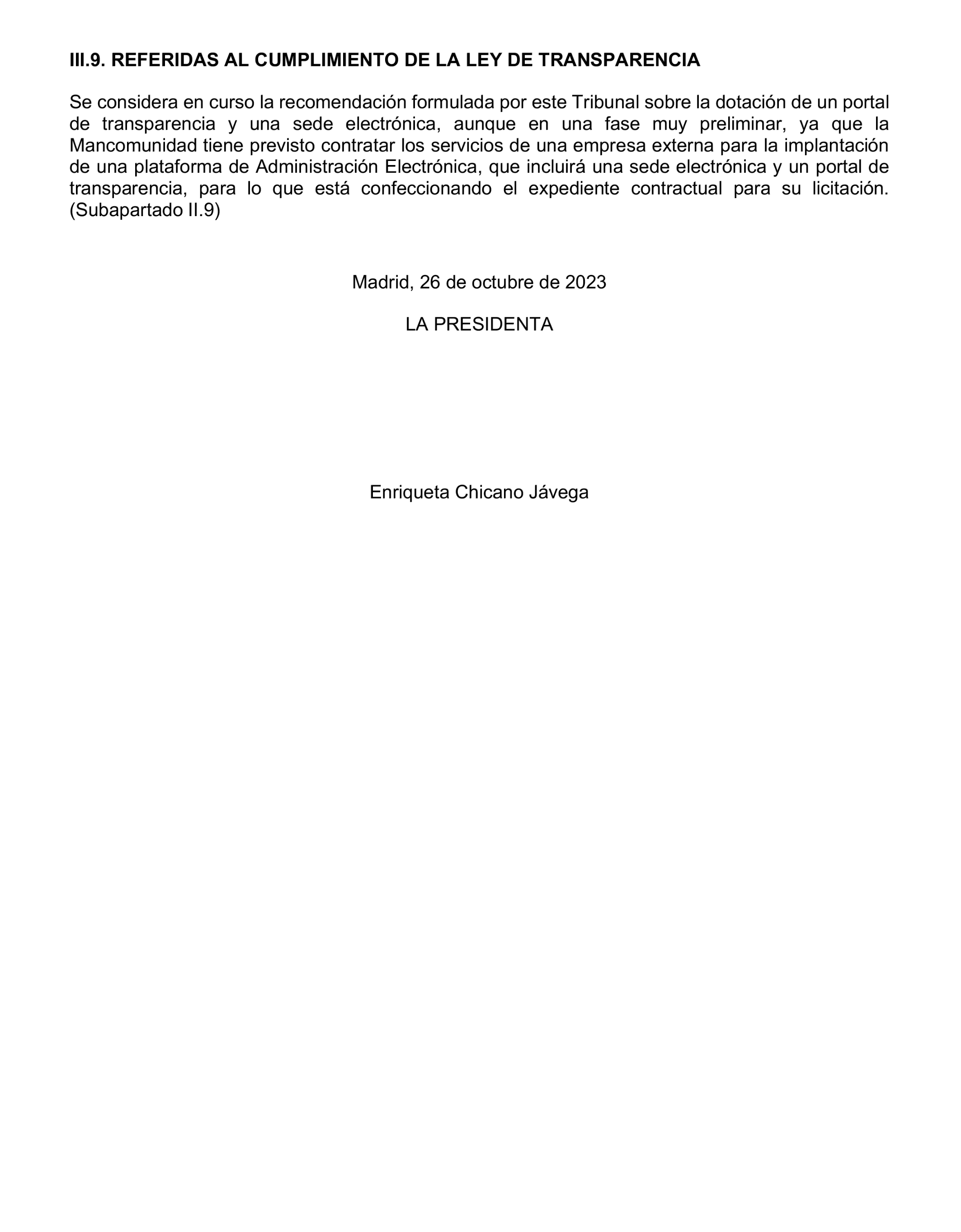 Imagen del artículo Resolución de 20 de marzo de 2025, aprobada por la Comisión Mixta para las Relaciones con el Tribunal de Cuentas, en relación con el Informe de fiscalización de seguimiento de las recomendaciones del informe de fiscalización de la Mancomunidad de Los Alcores para la gestión de los residuos sólidos urbanos, ejercicios 2017 a 2019.