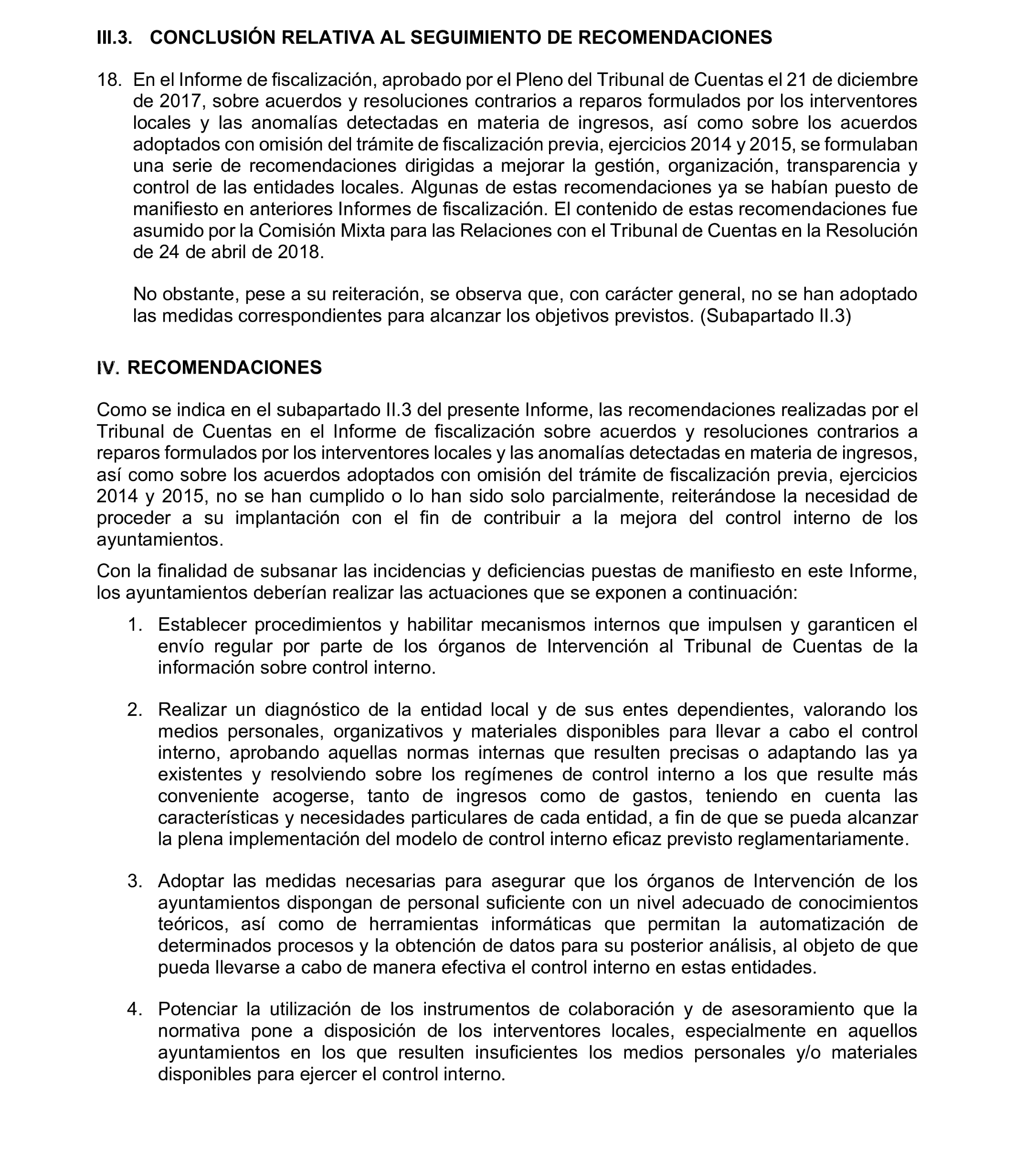 Imagen del artículo Resolución de 8 de mayo de 2025, aprobada por la Comisión Mixta para las Relaciones con el Tribunal de Cuentas, en relación con el Informe de fiscalización relativa a la organización y los resultados del control interno, así como a las actuaciones de control financiero de los ayuntamientos, ejercicio 2020.