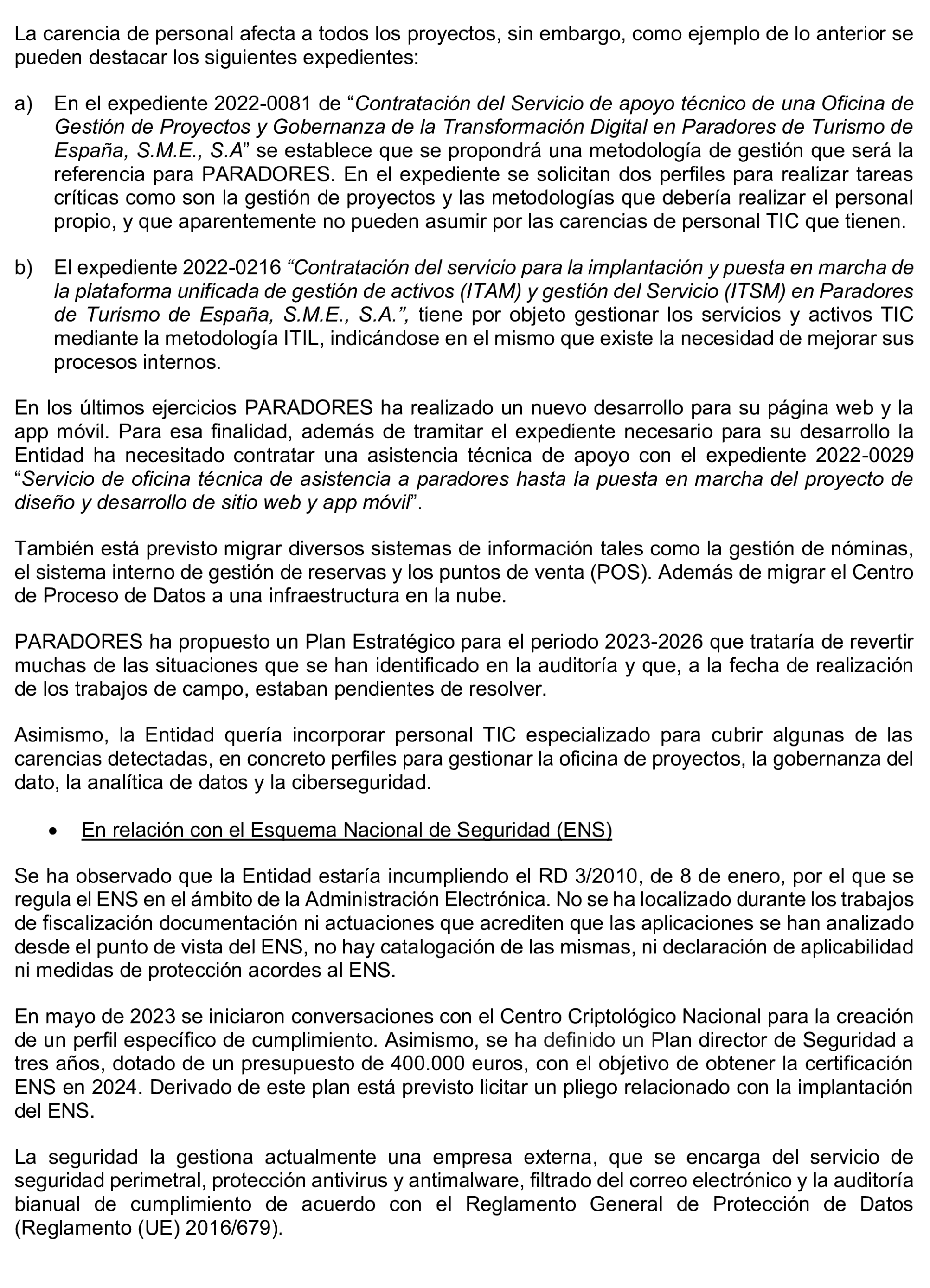 Imagen del artículo Resolución de 8 de mayo de 2025, aprobada por la Comisión Mixta para las Relaciones con el Tribunal de Cuentas, en relación con el Informe de fiscalización de la contratación de Paradores de Turismo de España, S.M.E., S.A., ejercicios 2020 y 2021.