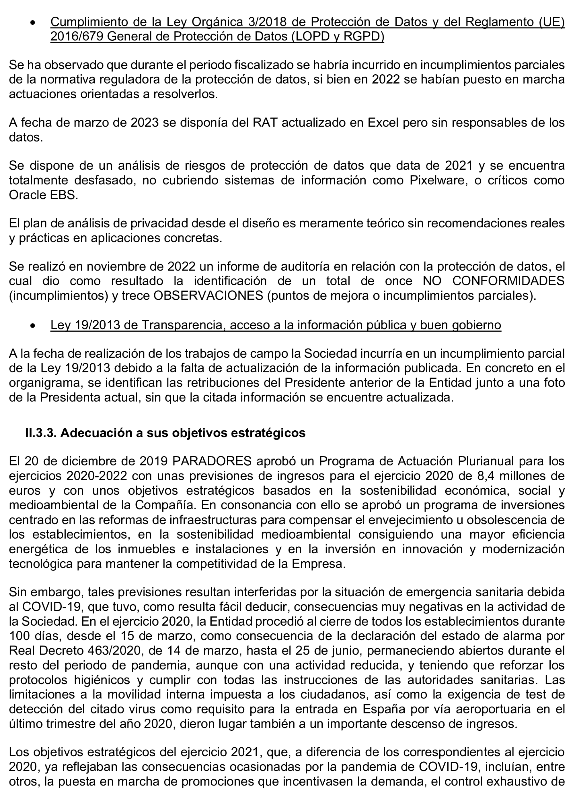 Imagen del artículo Resolución de 8 de mayo de 2025, aprobada por la Comisión Mixta para las Relaciones con el Tribunal de Cuentas, en relación con el Informe de fiscalización de la contratación de Paradores de Turismo de España, S.M.E., S.A., ejercicios 2020 y 2021.