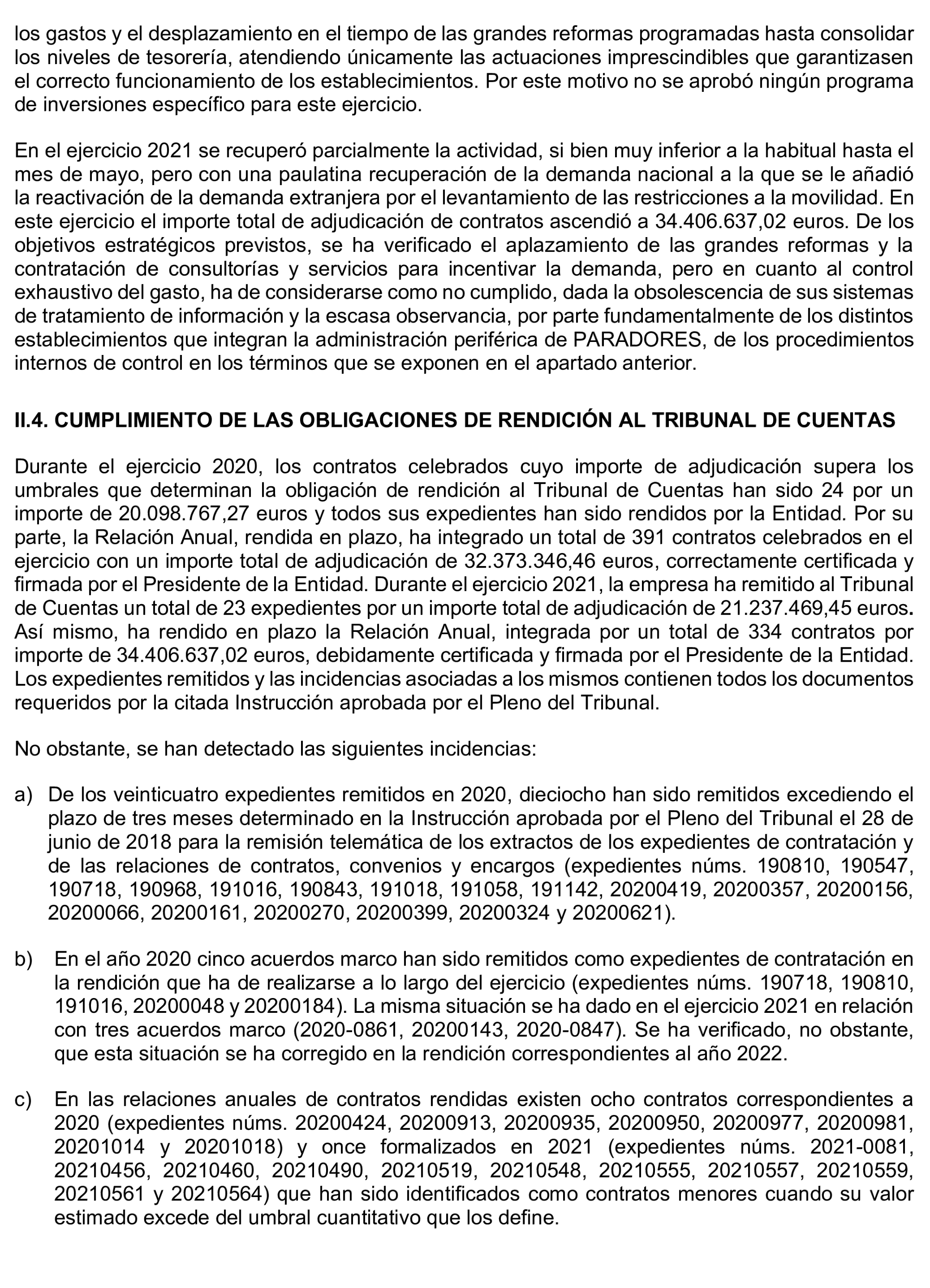 Imagen del artículo Resolución de 8 de mayo de 2025, aprobada por la Comisión Mixta para las Relaciones con el Tribunal de Cuentas, en relación con el Informe de fiscalización de la contratación de Paradores de Turismo de España, S.M.E., S.A., ejercicios 2020 y 2021.