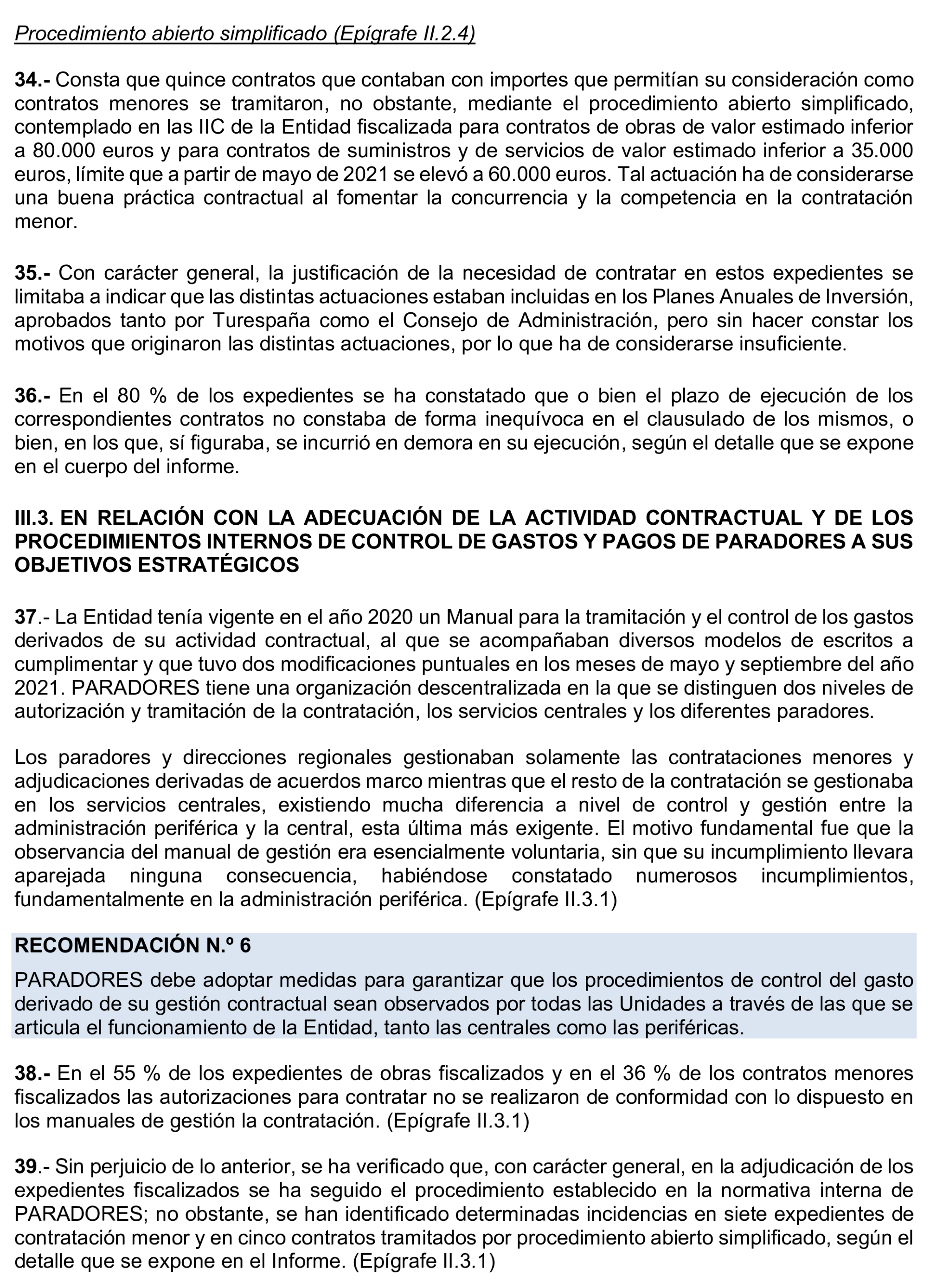 Imagen del artículo Resolución de 8 de mayo de 2025, aprobada por la Comisión Mixta para las Relaciones con el Tribunal de Cuentas, en relación con el Informe de fiscalización de la contratación de Paradores de Turismo de España, S.M.E., S.A., ejercicios 2020 y 2021.