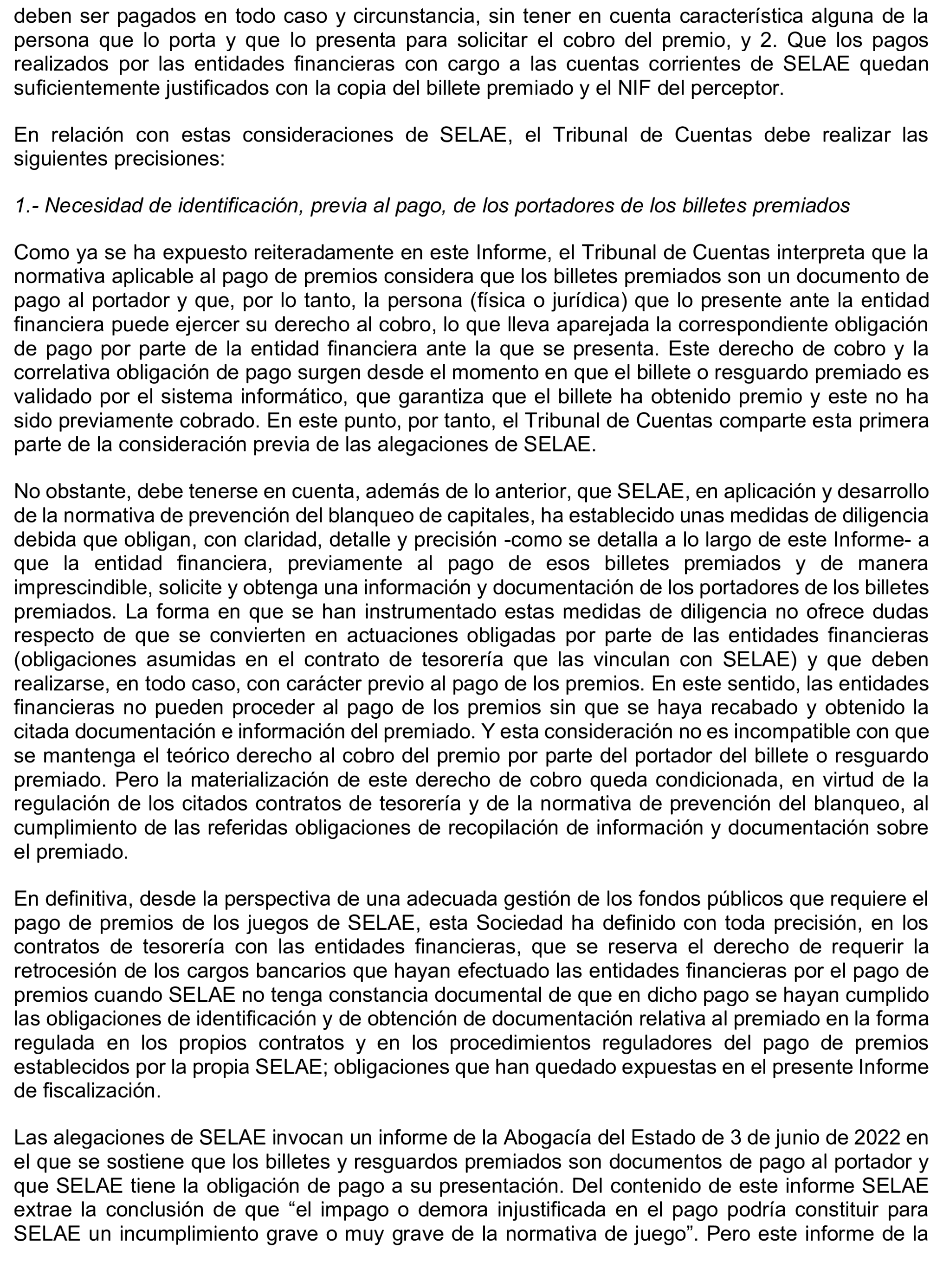 Imagen del artículo Resolución de 8 de mayo de 2025, aprobada por la Comisión Mixta para las Relaciones con el Tribunal de Cuentas, en relación con el Informe de fiscalización del sistema de control aplicado en la gestión de premios por la Sociedad Estatal Loterías y Apuestas del Estado, S.M.E., SA, (SELAE), ejercicio 2022.
