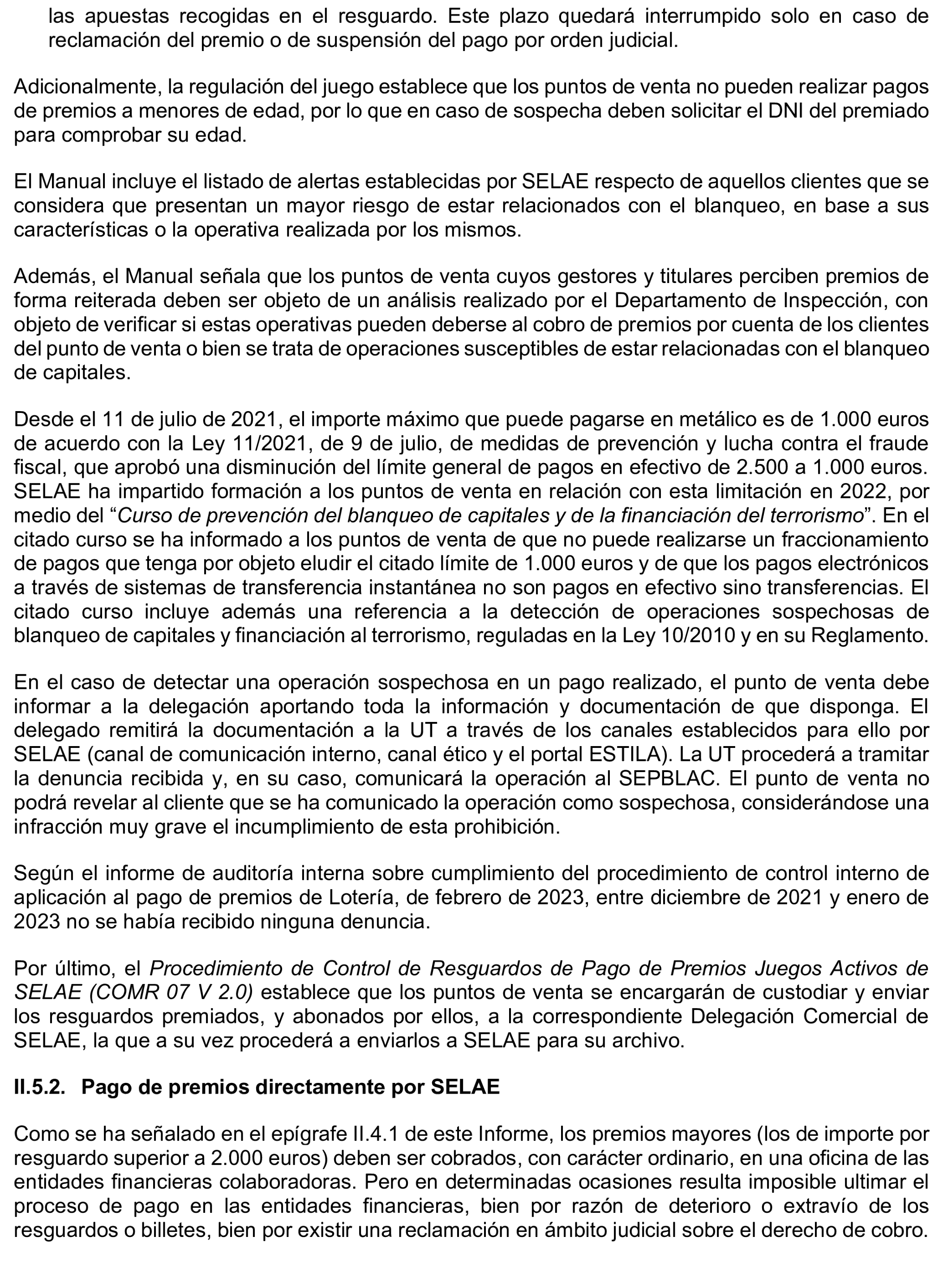 Imagen del artículo Resolución de 8 de mayo de 2025, aprobada por la Comisión Mixta para las Relaciones con el Tribunal de Cuentas, en relación con el Informe de fiscalización del sistema de control aplicado en la gestión de premios por la Sociedad Estatal Loterías y Apuestas del Estado, S.M.E., SA, (SELAE), ejercicio 2022.