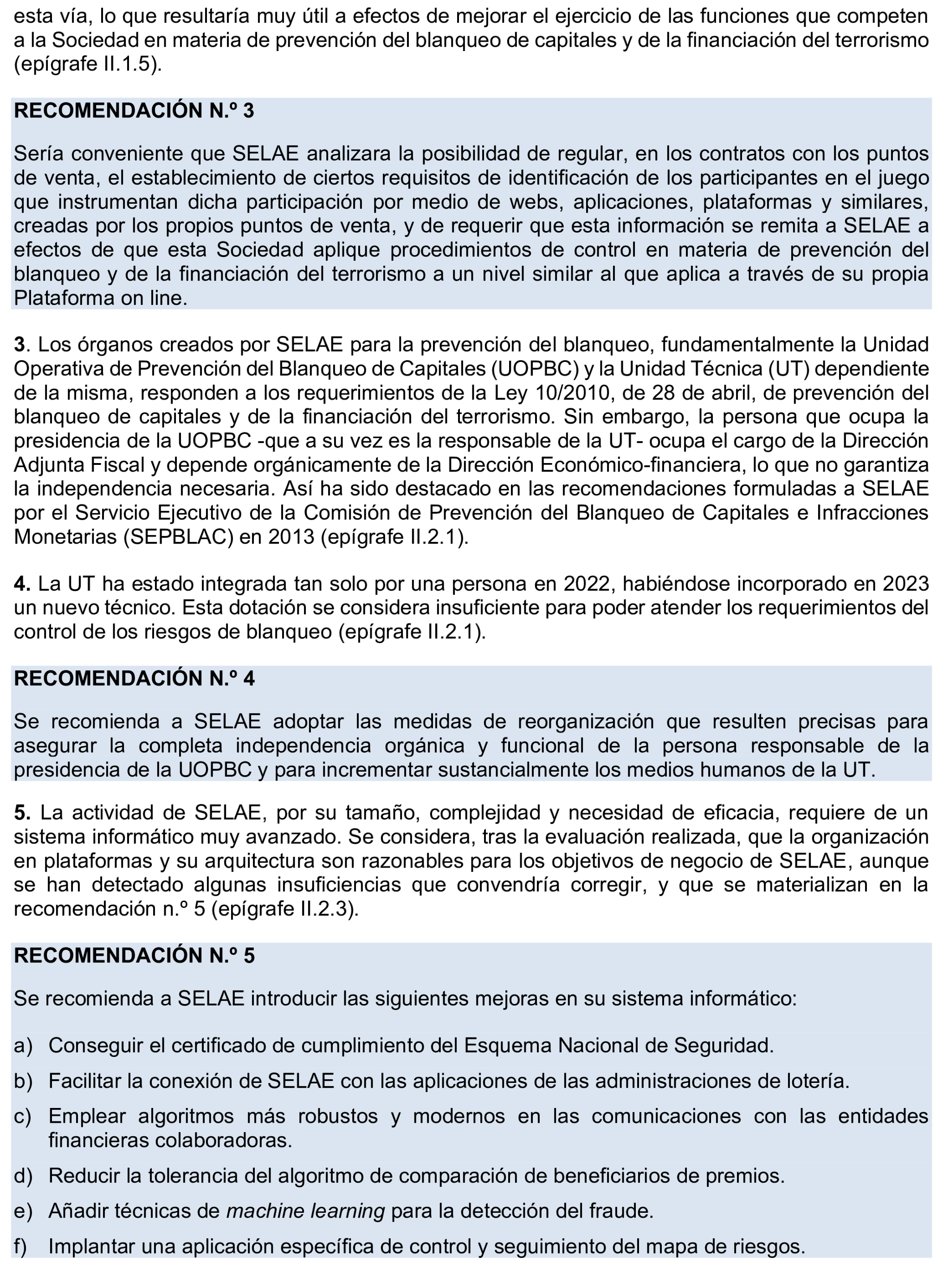Imagen del artículo Resolución de 8 de mayo de 2025, aprobada por la Comisión Mixta para las Relaciones con el Tribunal de Cuentas, en relación con el Informe de fiscalización del sistema de control aplicado en la gestión de premios por la Sociedad Estatal Loterías y Apuestas del Estado, S.M.E., SA, (SELAE), ejercicio 2022.