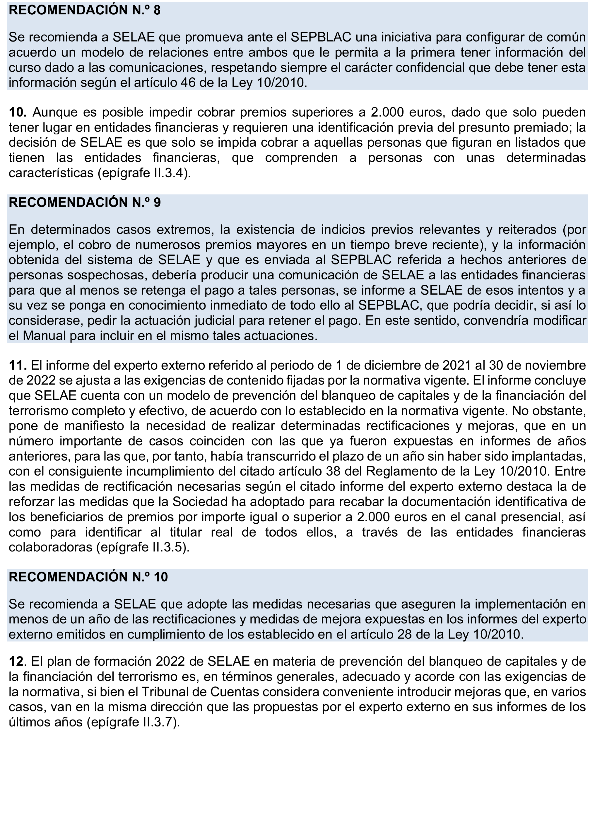 Imagen del artículo Resolución de 8 de mayo de 2025, aprobada por la Comisión Mixta para las Relaciones con el Tribunal de Cuentas, en relación con el Informe de fiscalización del sistema de control aplicado en la gestión de premios por la Sociedad Estatal Loterías y Apuestas del Estado, S.M.E., SA, (SELAE), ejercicio 2022.