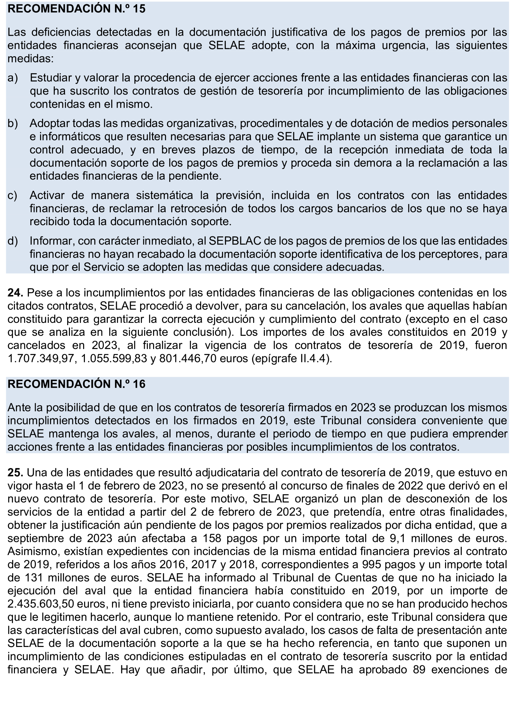 Imagen del artículo Resolución de 8 de mayo de 2025, aprobada por la Comisión Mixta para las Relaciones con el Tribunal de Cuentas, en relación con el Informe de fiscalización del sistema de control aplicado en la gestión de premios por la Sociedad Estatal Loterías y Apuestas del Estado, S.M.E., SA, (SELAE), ejercicio 2022.