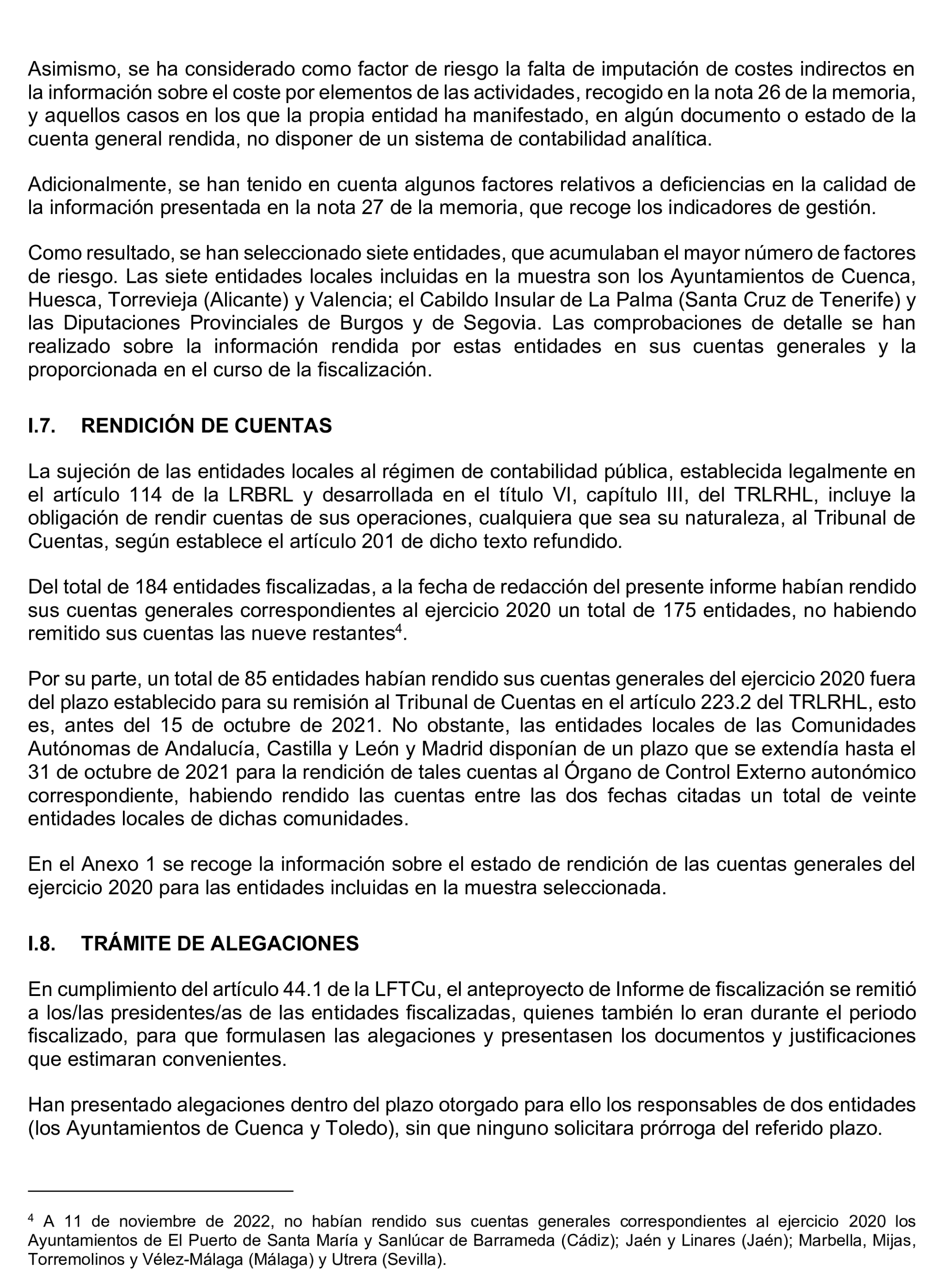 Imagen del artículo Resolución de 8 de mayo de 2025, aprobada por la Comisión Mixta para las Relaciones con el Tribunal de Cuentas, en relación con el Informe de fiscalización sobre la información relativa a los costes y rendimientos de los servicios incluida en las cuentas generales de los ayuntamientos de municipios de más de 50.000 habitantes, diputaciones provinciales, cabildos y consejos insulares, correspondientes al ejercicio 2020.