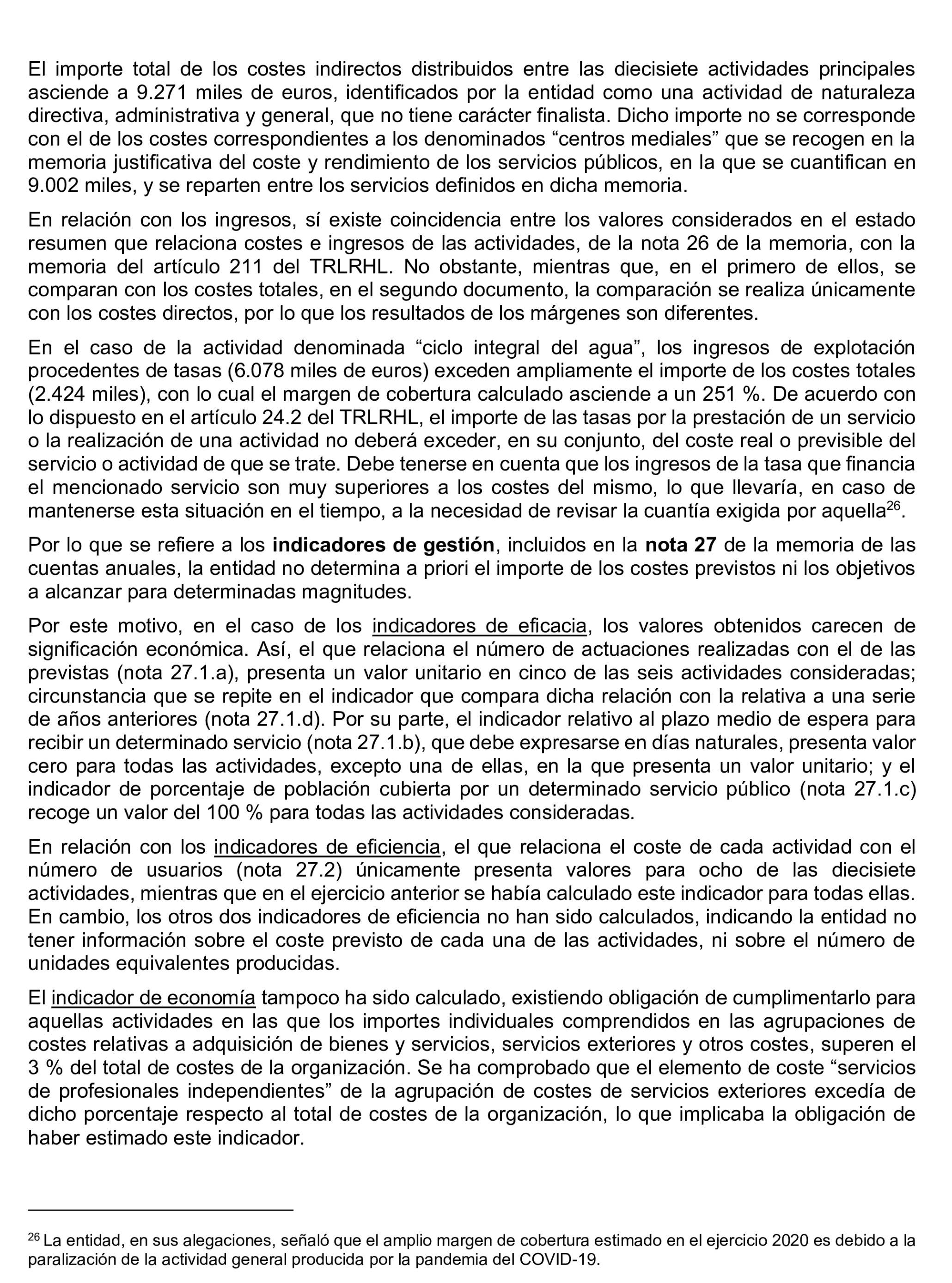 Imagen del artículo Resolución de 8 de mayo de 2025, aprobada por la Comisión Mixta para las Relaciones con el Tribunal de Cuentas, en relación con el Informe de fiscalización sobre la información relativa a los costes y rendimientos de los servicios incluida en las cuentas generales de los ayuntamientos de municipios de más de 50.000 habitantes, diputaciones provinciales, cabildos y consejos insulares, correspondientes al ejercicio 2020.