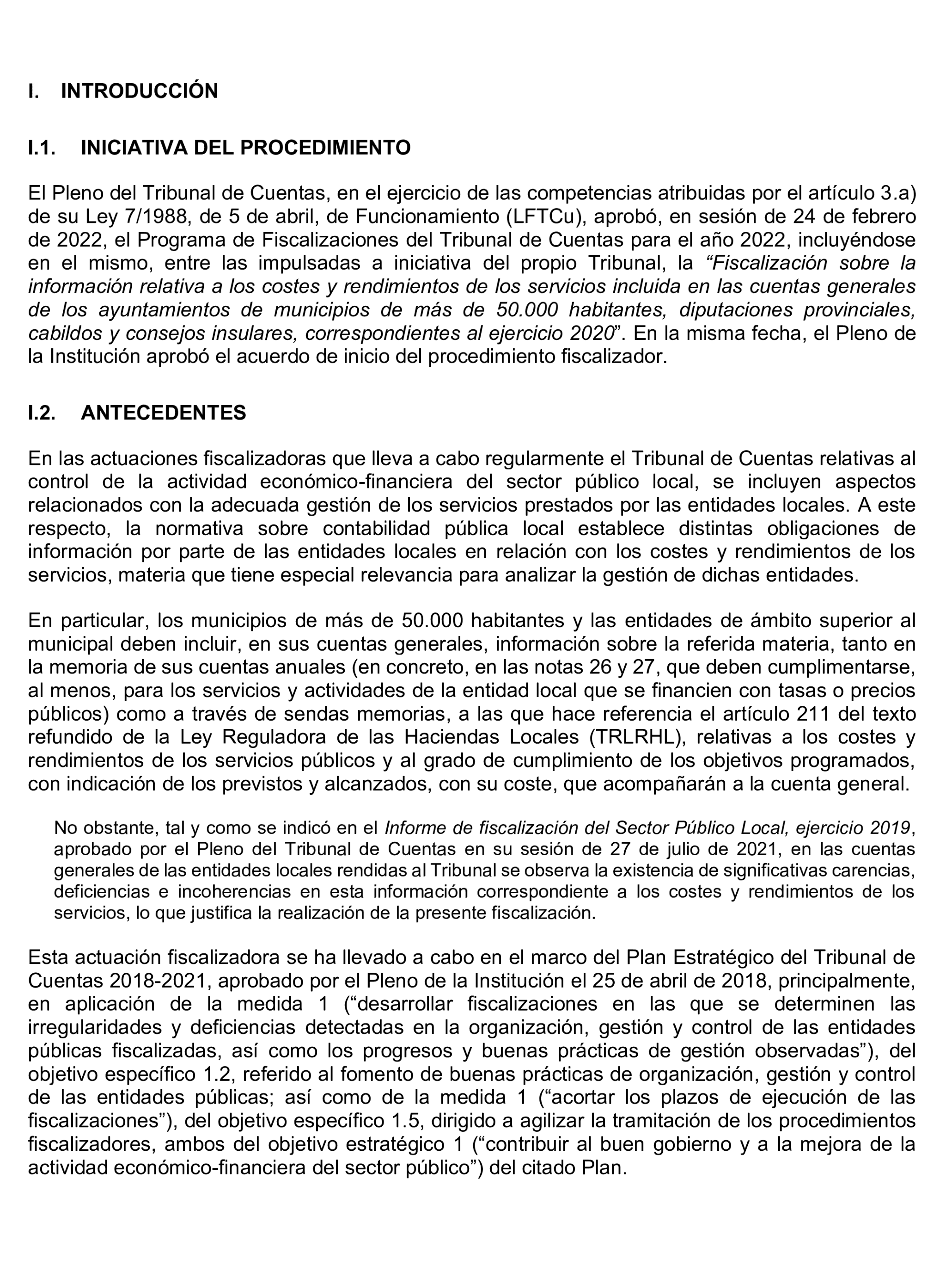 Imagen del artículo Resolución de 8 de mayo de 2025, aprobada por la Comisión Mixta para las Relaciones con el Tribunal de Cuentas, en relación con el Informe de fiscalización sobre la información relativa a los costes y rendimientos de los servicios incluida en las cuentas generales de los ayuntamientos de municipios de más de 50.000 habitantes, diputaciones provinciales, cabildos y consejos insulares, correspondientes al ejercicio 2020.