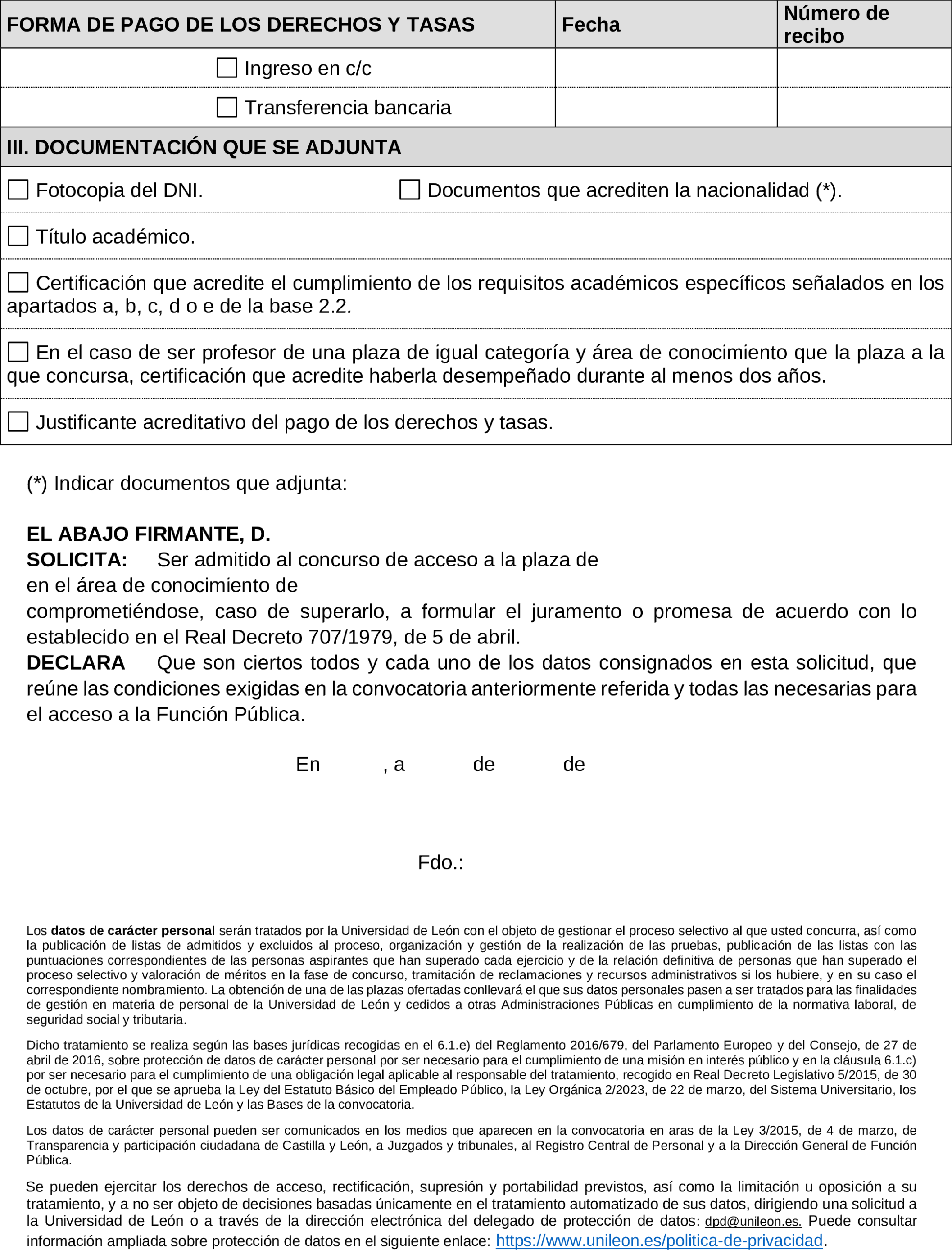 Imagen del artículo Resolución de 5 de febrero de 2025, de la Universidad de León, por la que se convoca concurso de acceso a plaza de cuerpos docentes universitarios.